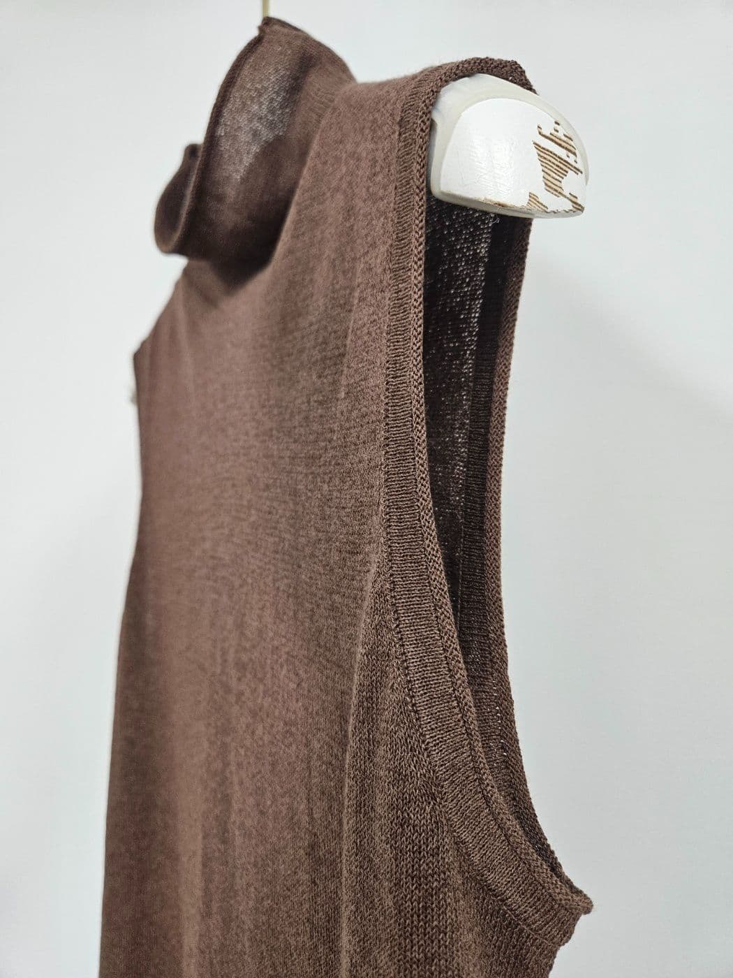 High-quality half-turtleneck knit tank top - 이미지 9