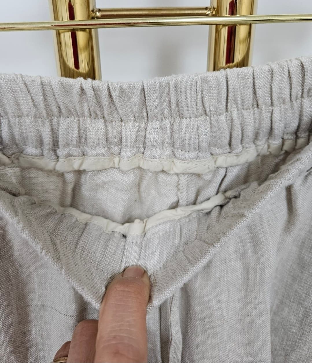 Washed linen cargo pants - 이미지 3