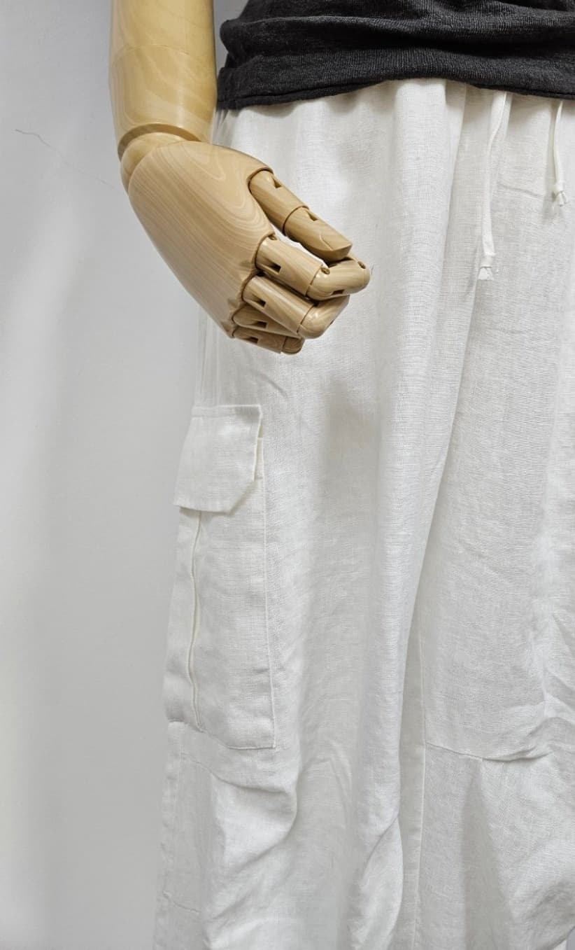 Washed linen cargo pants - 이미지 15