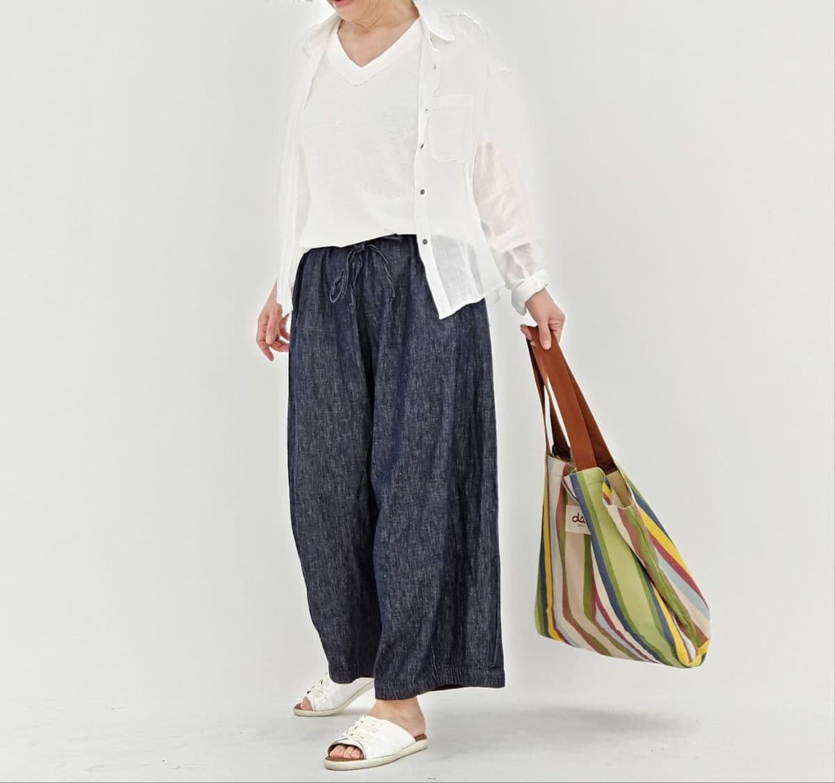 (Ultra-Limited Crazy Sale) Flowing Light Daily Cotton-Linen Blend Washed Pants - 이미지 4