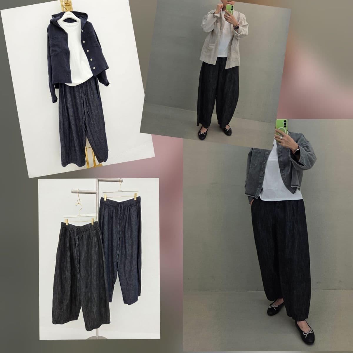(Ultra-Limited Crazy Sale) Flowing Light Daily Cotton-Linen Blend Washed Pants - 이미지 2