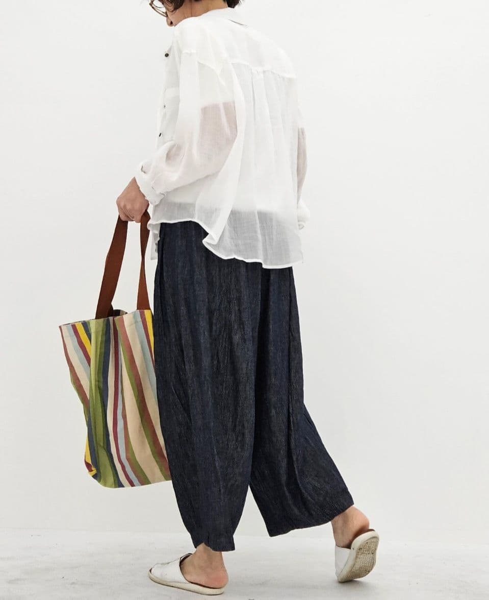 (Ultra-Limited Crazy Sale) Flowing Light Daily Cotton-Linen Blend Washed Pants - 이미지 3