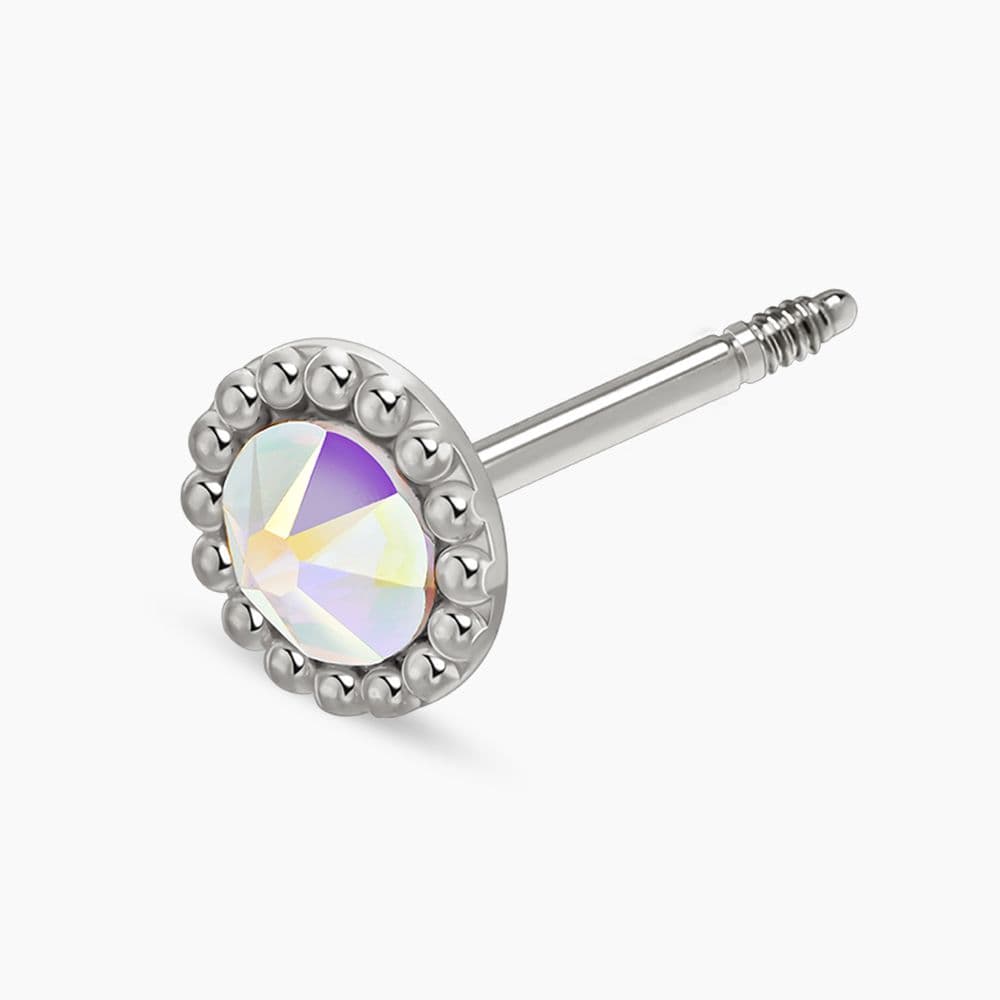 Silver sunflower piercing - 이미지 2