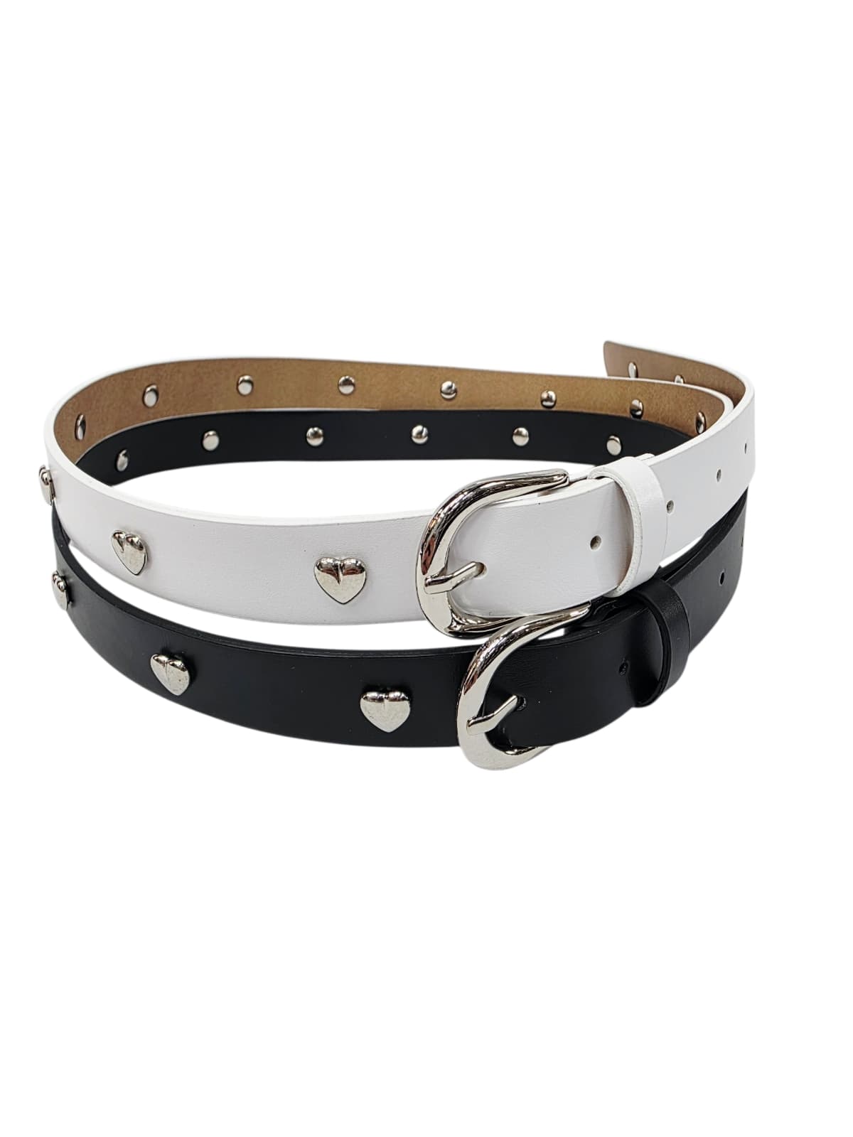25mm Heart Stud Belt Turtle Belt Exclusive Design Belt - 이미지 1