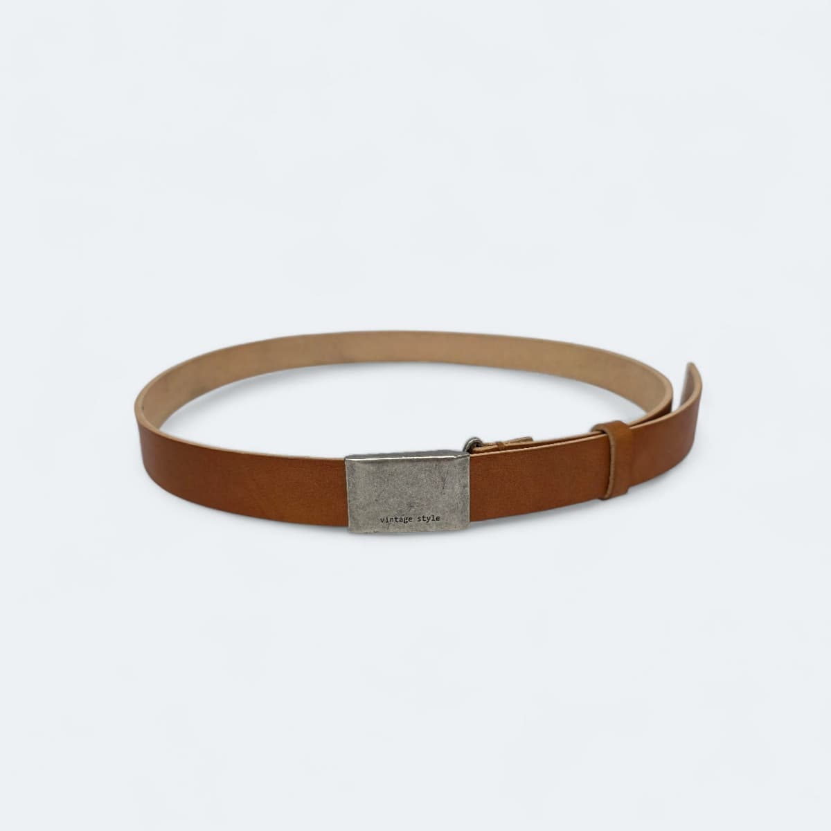 25mm Vintage Plate Decoration Real Full Grain Leather Belt - 이미지 13