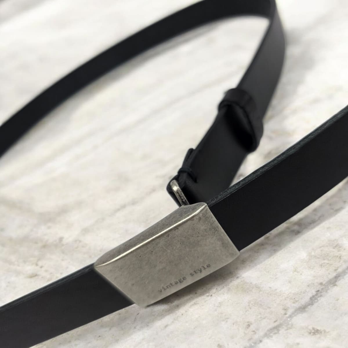 25mm Vintage Plate Decoration Real Full Grain Leather Belt - 이미지 8