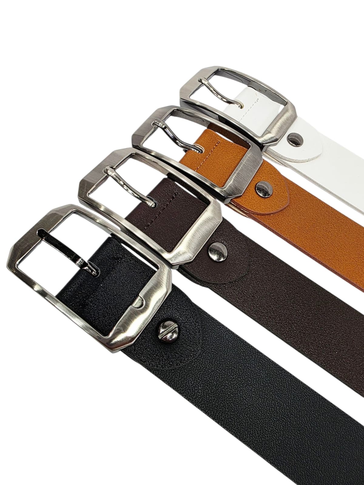 33mm Men's Octagonal Silver Belt - 이미지 1