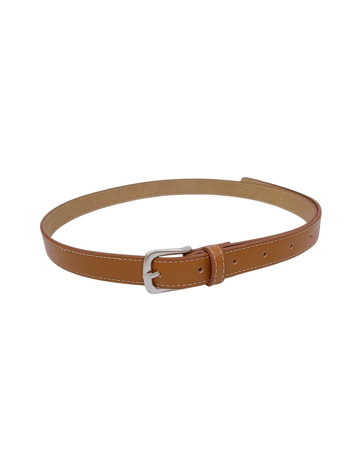 20mm White Stitch Point Slim Belt - 이미지 11