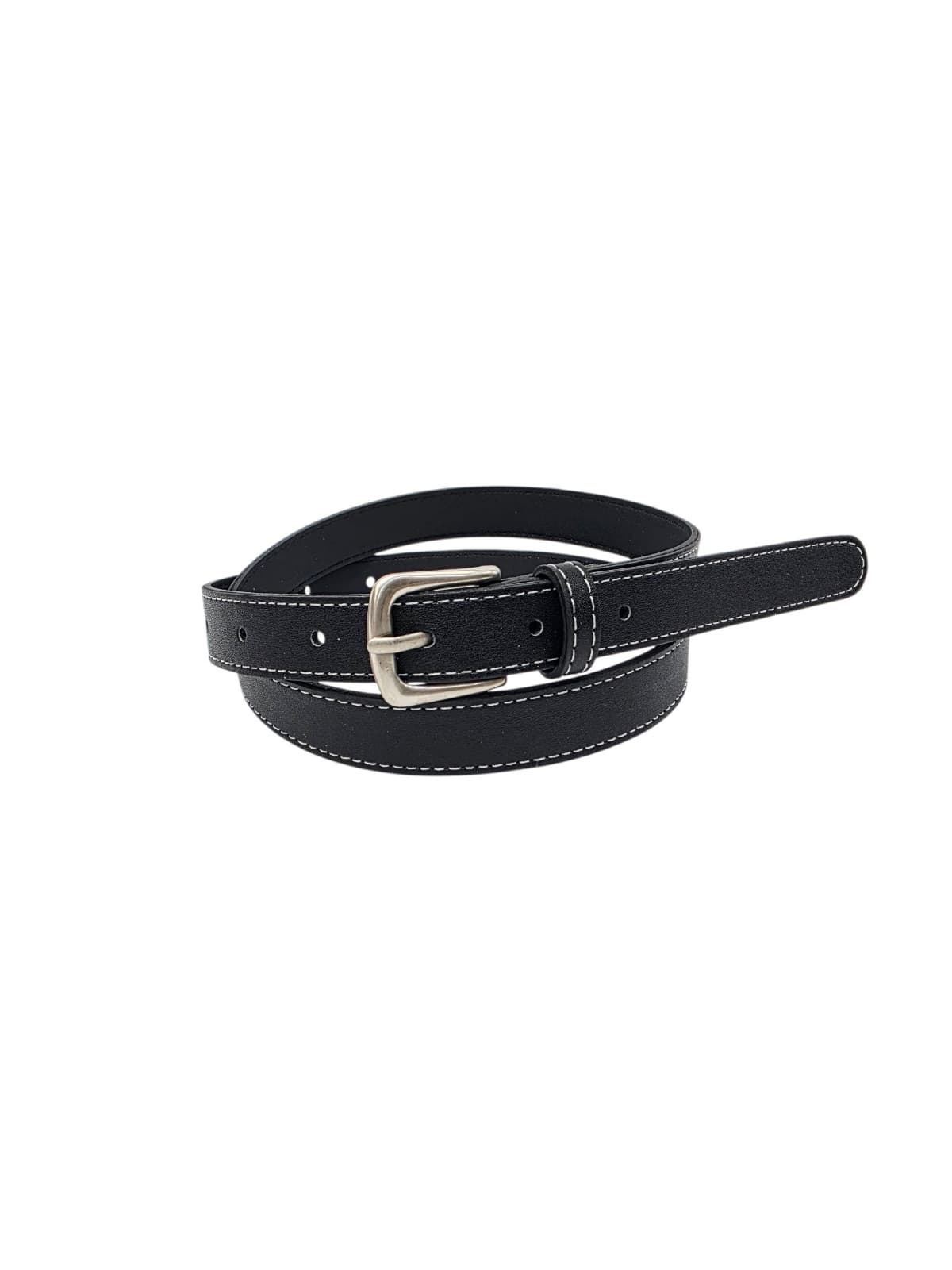 20mm White Stitch Point Slim Belt - 이미지 5