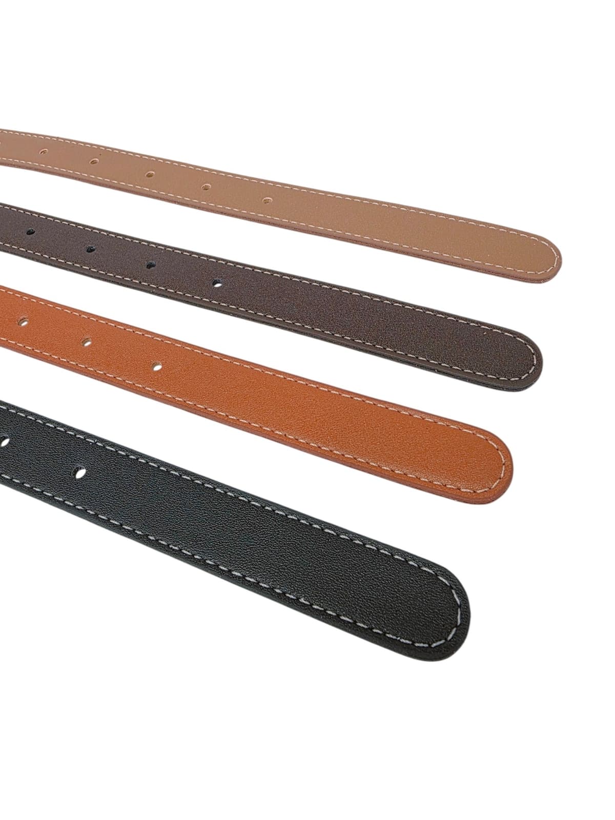 20mm White Stitch Point Slim Belt - 이미지 6