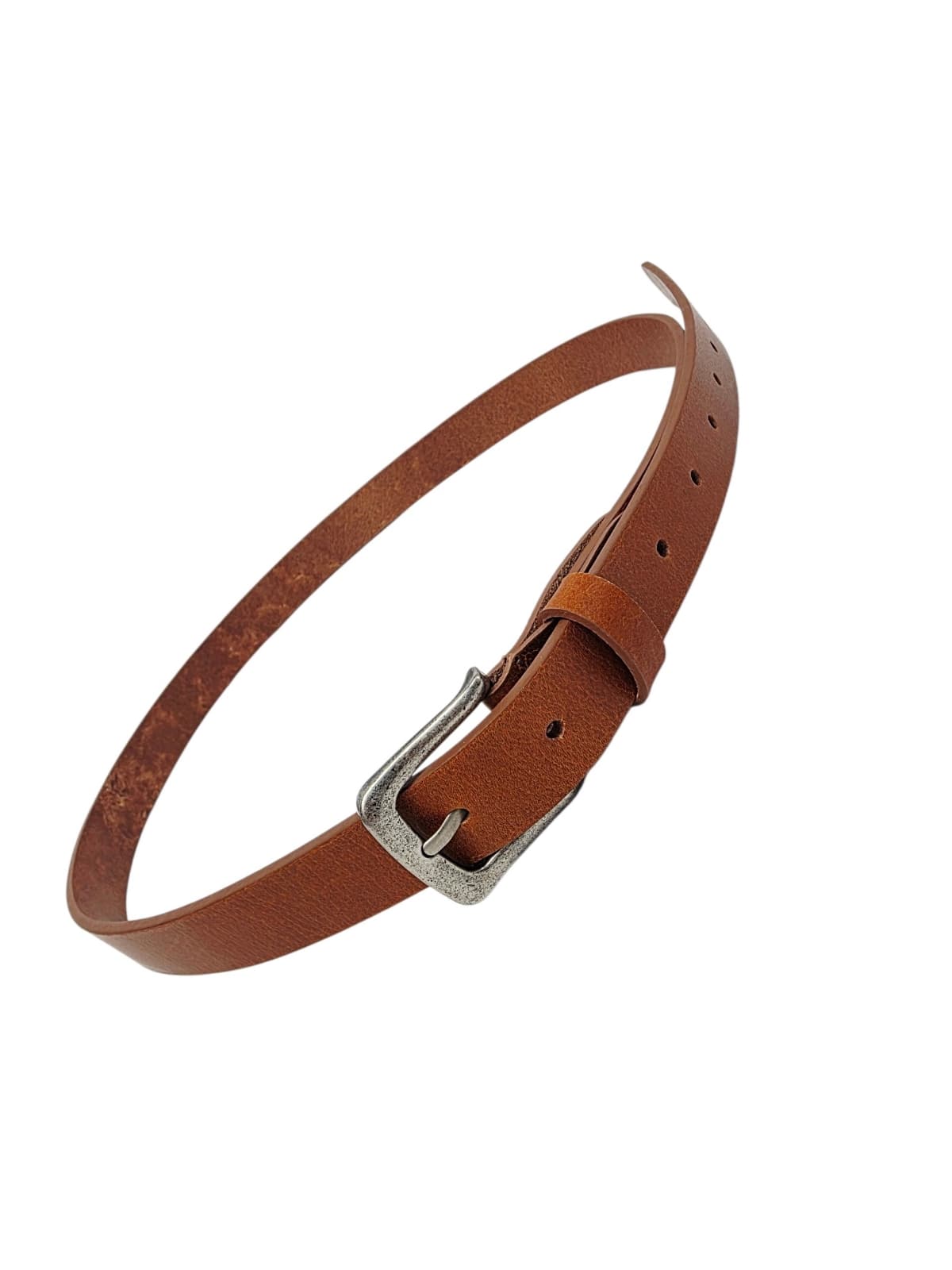 23mm Vintage Full Grain Leather Simple Belt - 이미지 10