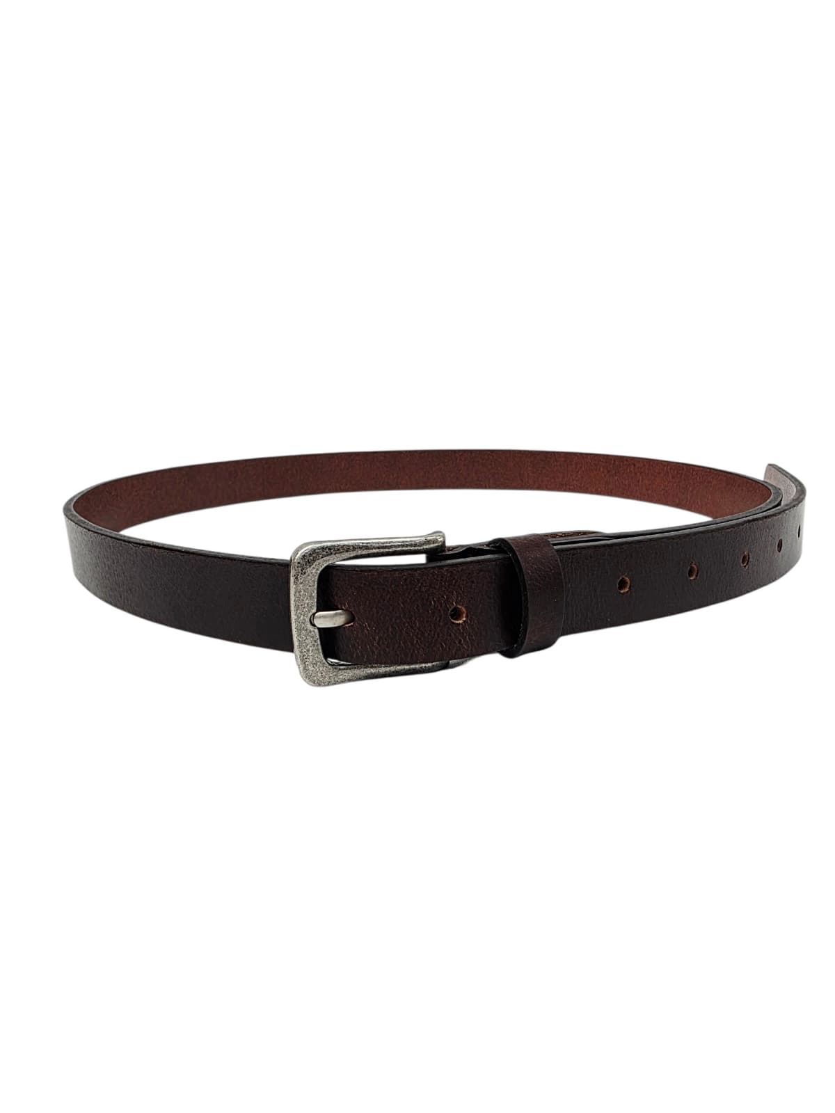 23mm Vintage Full Grain Leather Simple Belt - 이미지 7
