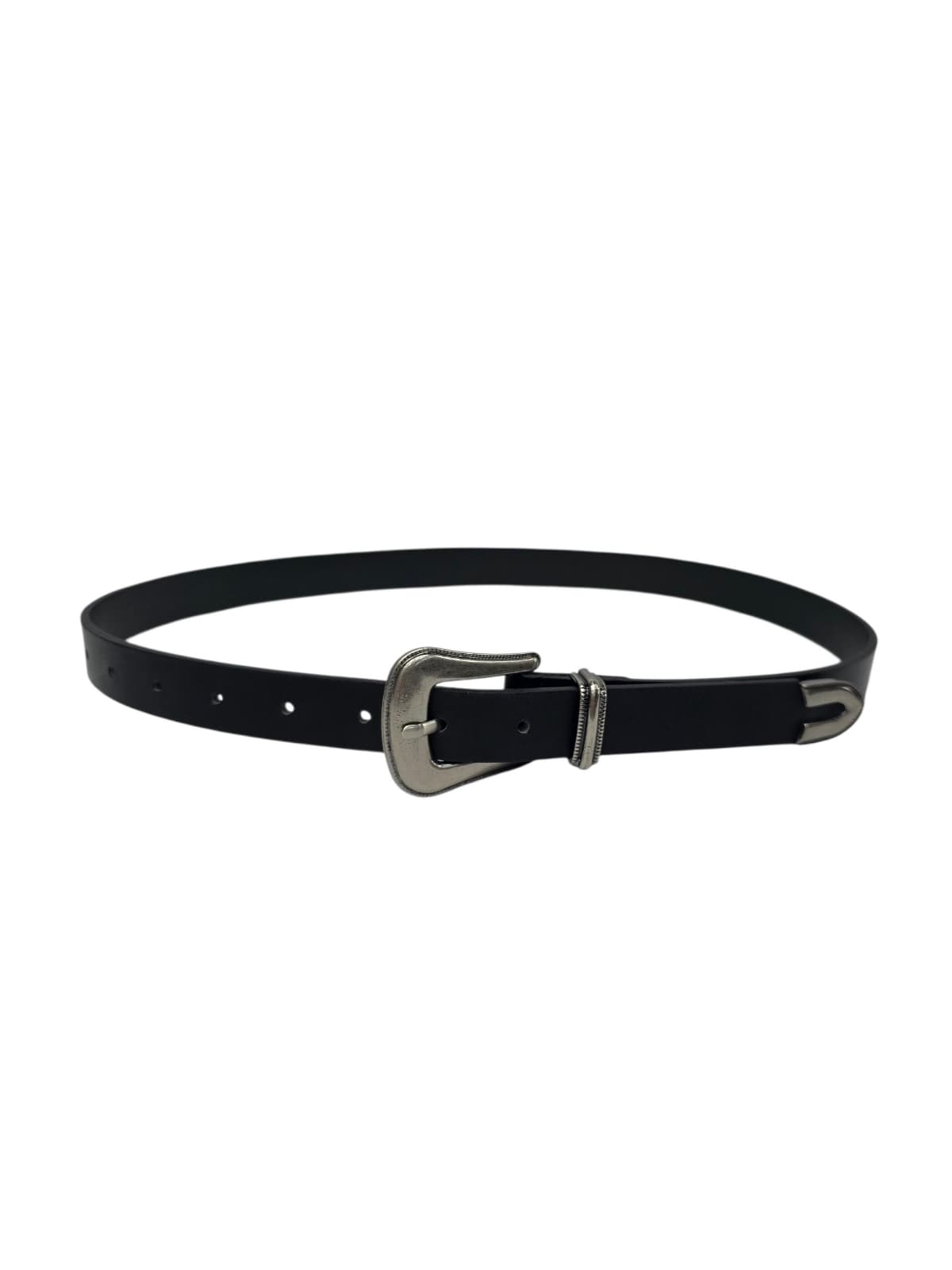 23mm Italian Cowhide Western Buckle Antique Three-Set Leather Belt - 이미지 4