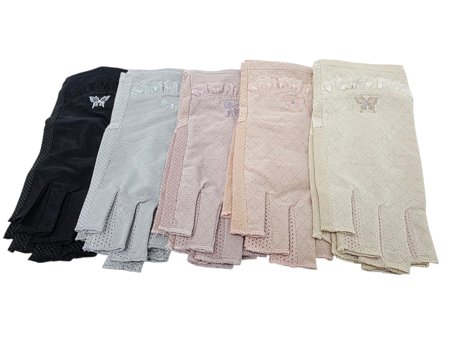 Butterfly Frill UV Protection Summer Finger Gloves - 이미지 2