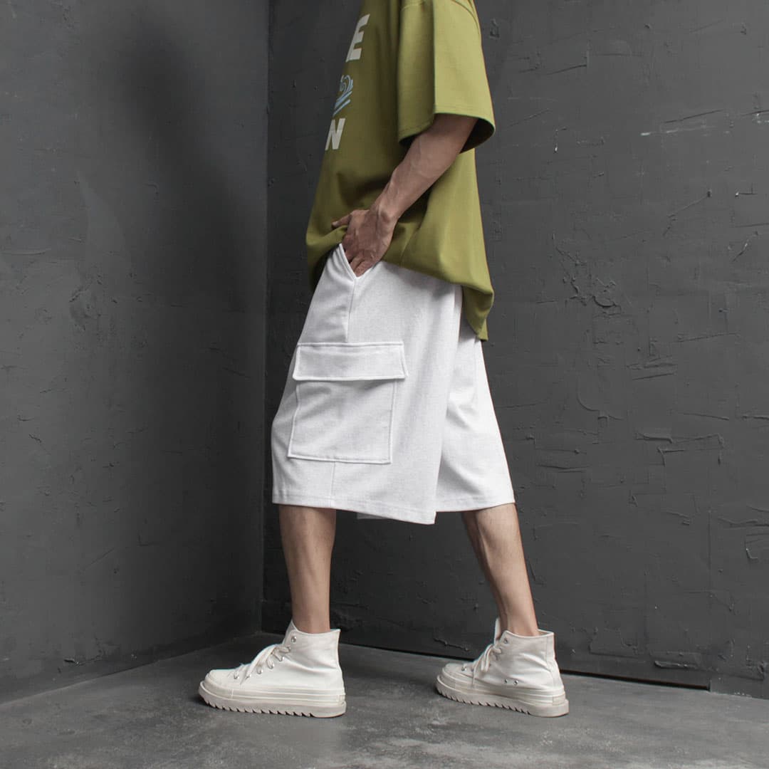 3/4 length cargo Bermuda shorts - 이미지 4