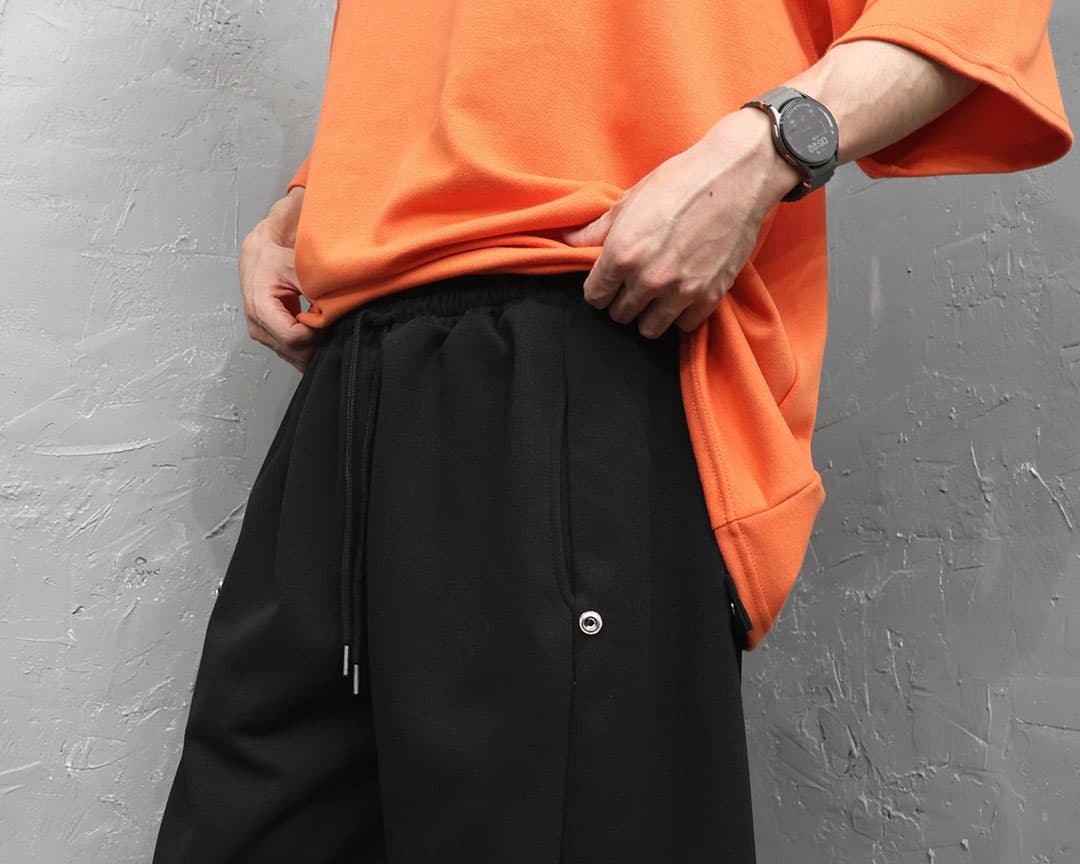 Mini Happo Side Snap Shorts - 이미지 4