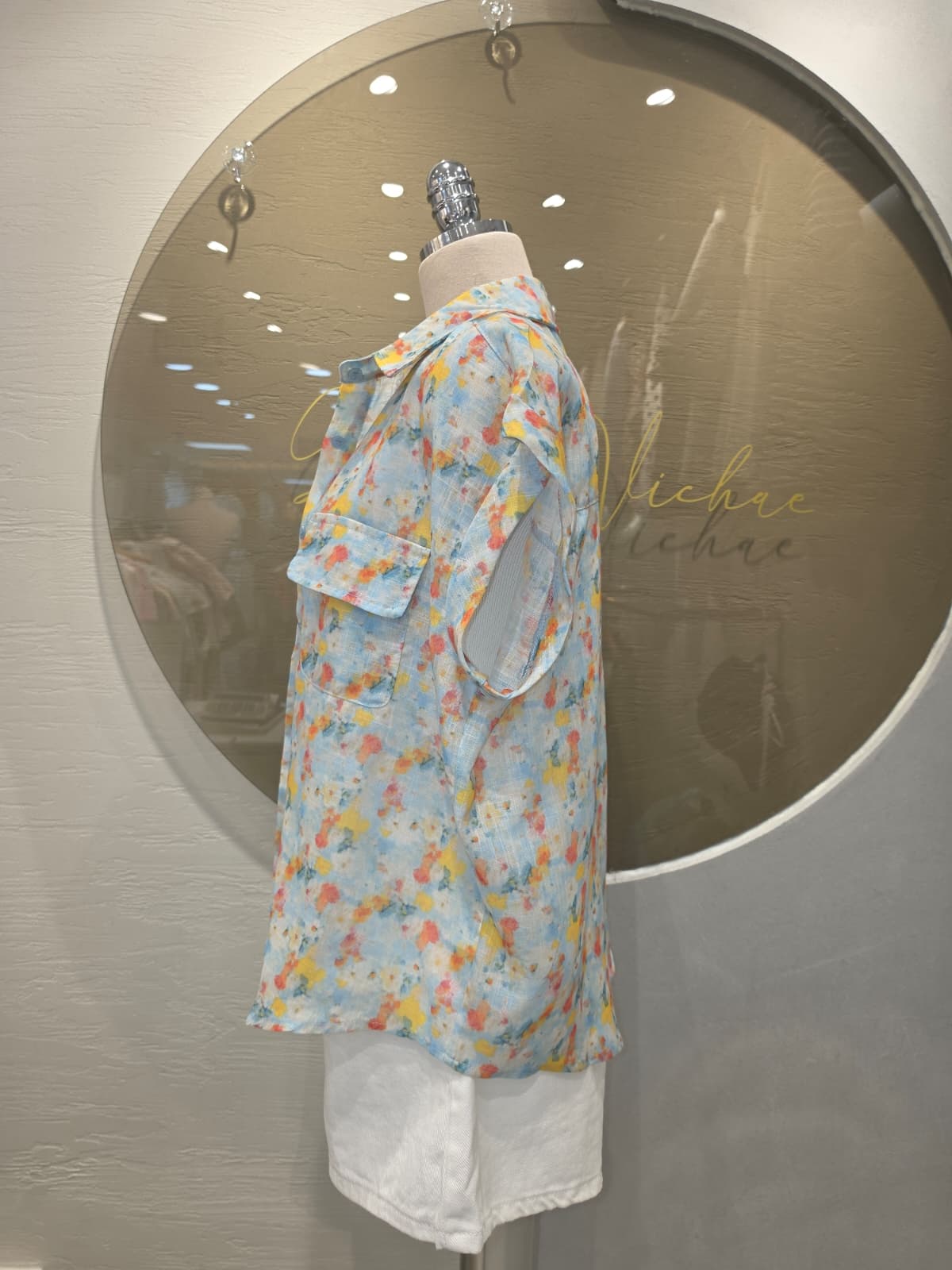Linen pocket flower shirt - 이미지 9