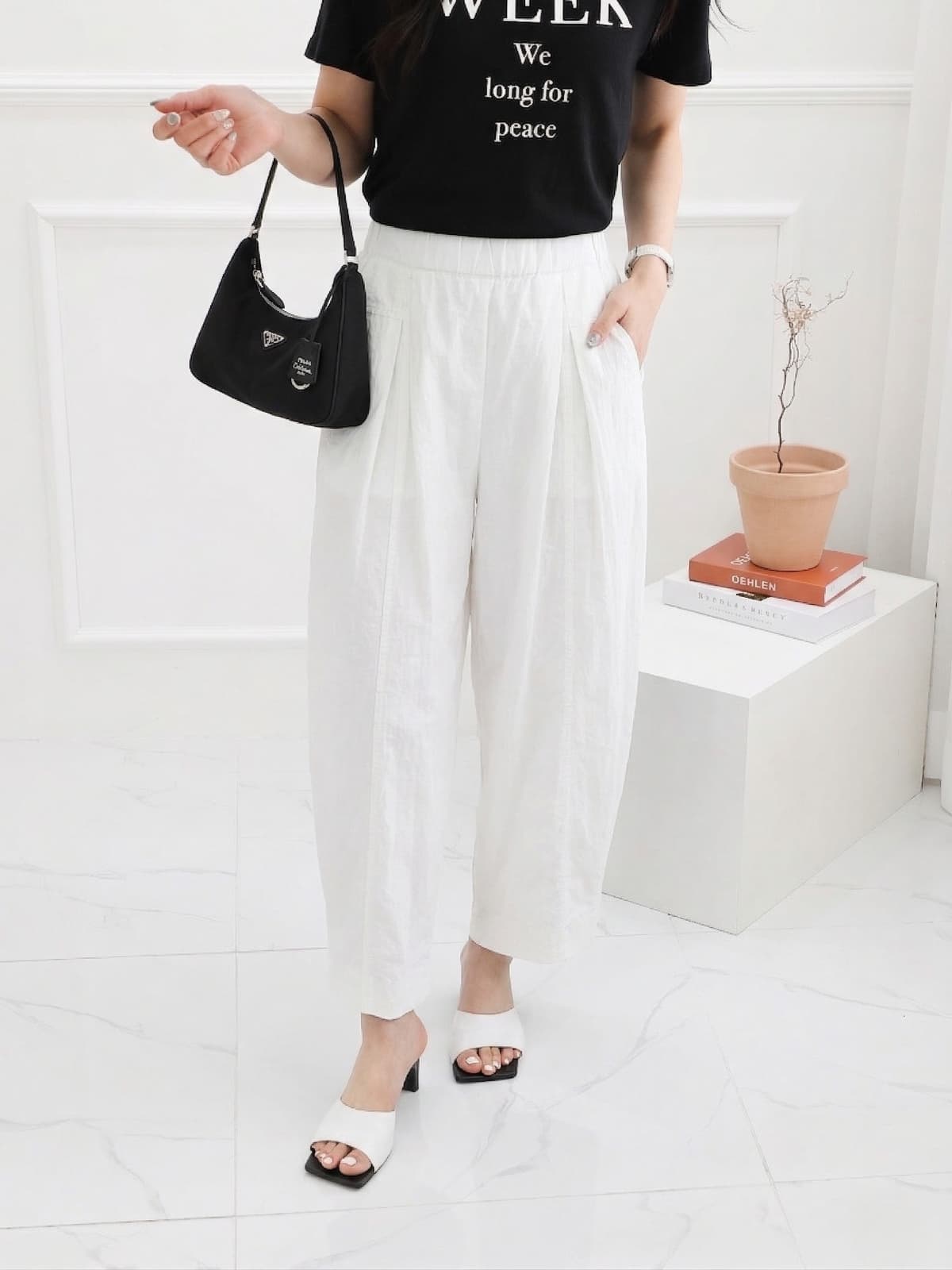 Slim baggy cotton pants - 이미지 12
