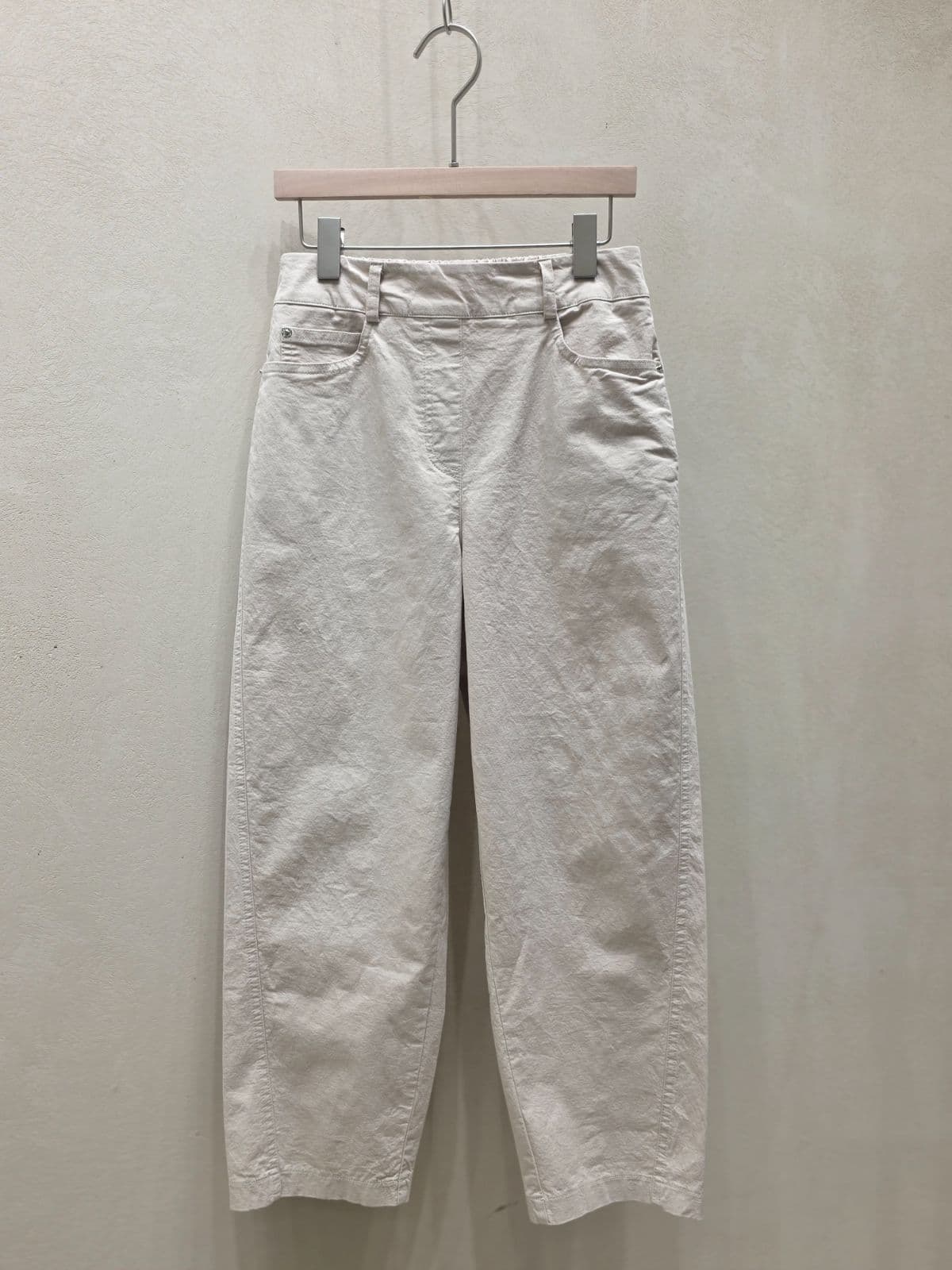 Semi-curved washed cotton pants - 이미지 7