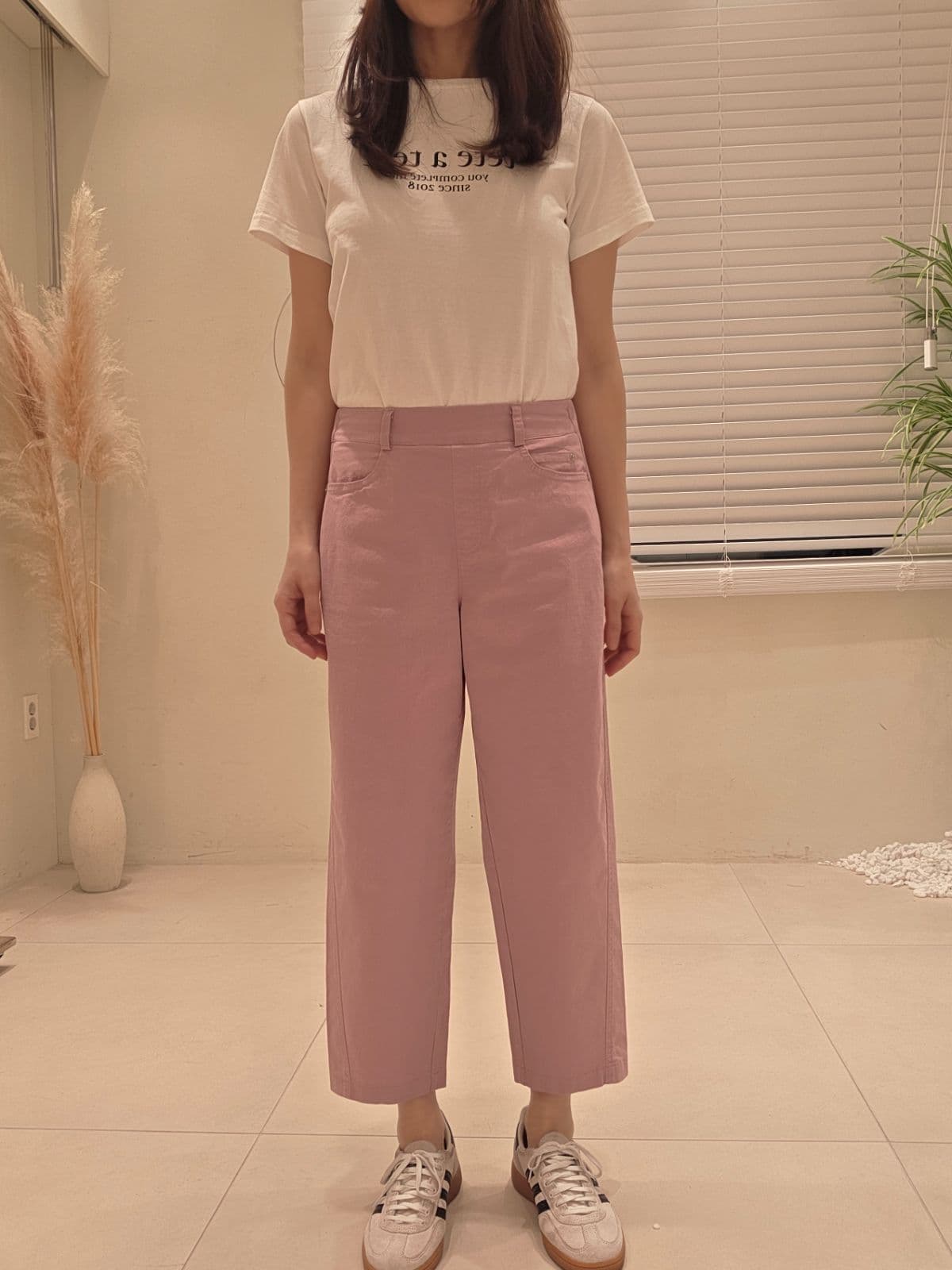 Semi-curved washed cotton pants - 이미지 12