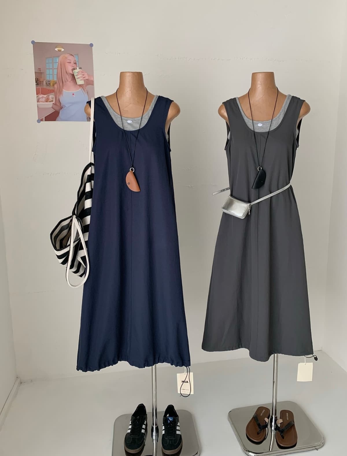 Rio Sleeveless Dress Two-Piece Set - 이미지 1