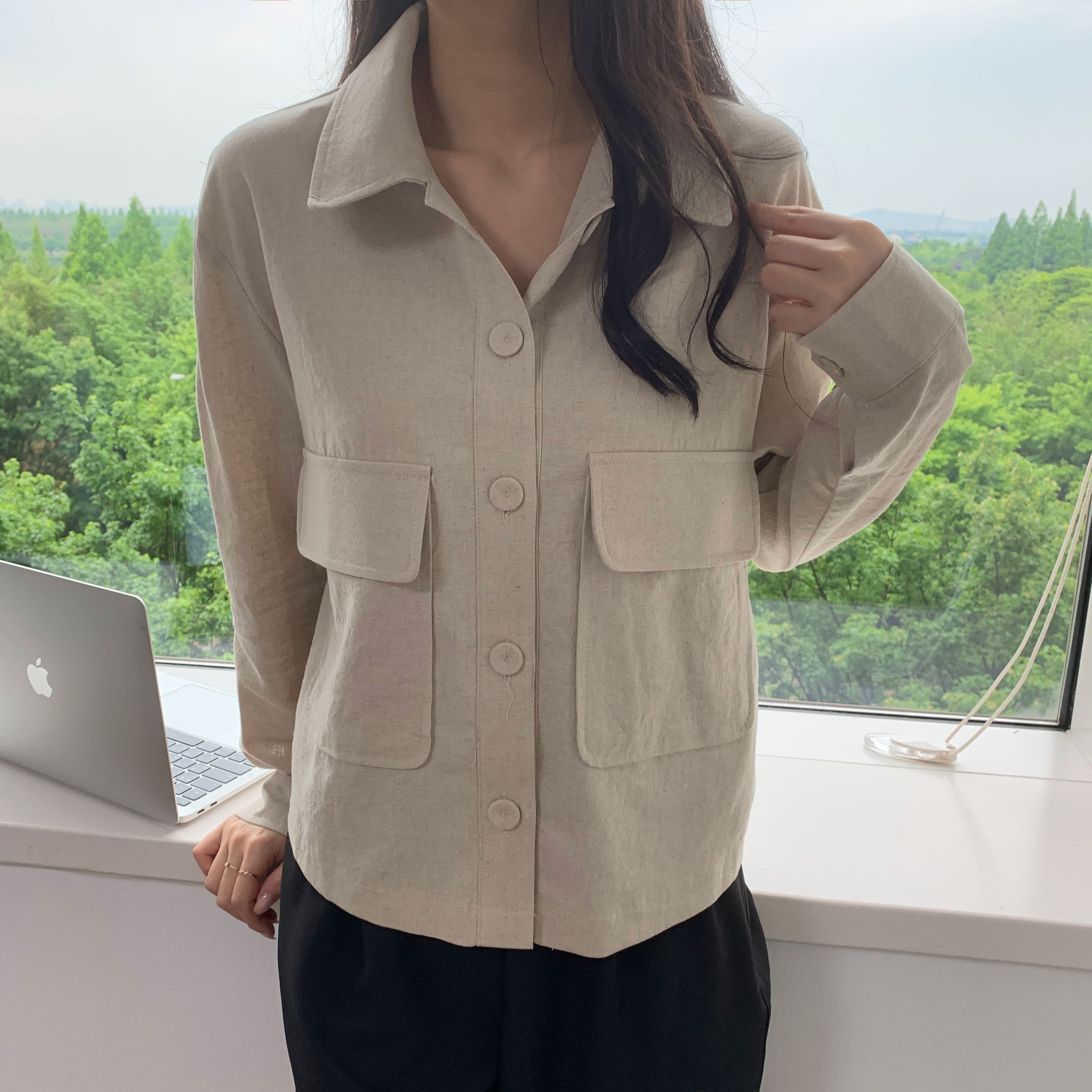 (Sale) (Linen) Milan Linen Jacket High-Quality Linen Outerwear - 이미지 14