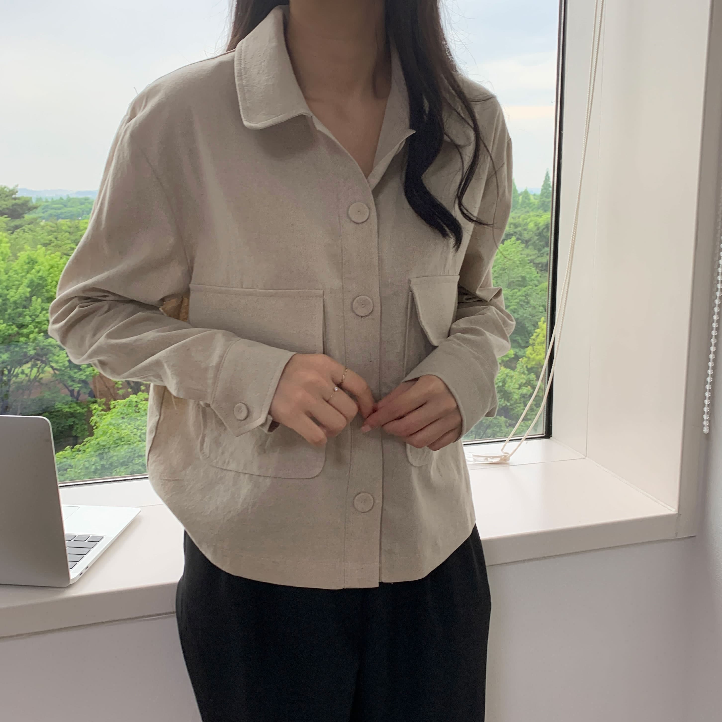 (Sale) (Linen) Milan Linen Jacket High-Quality Linen Outerwear - 이미지 6
