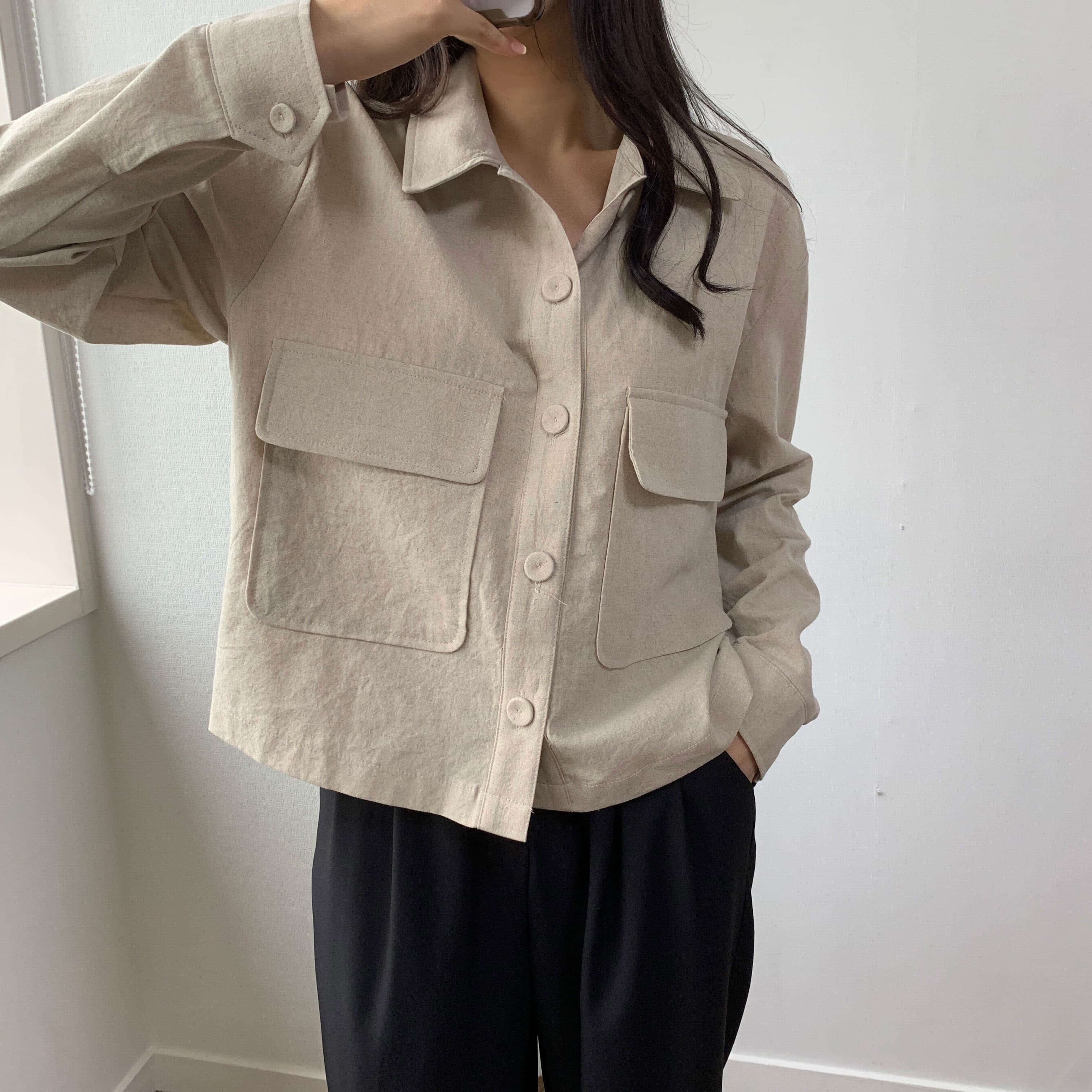 (Sale) (Linen) Milan Linen Jacket High-Quality Linen Outerwear - 이미지 5