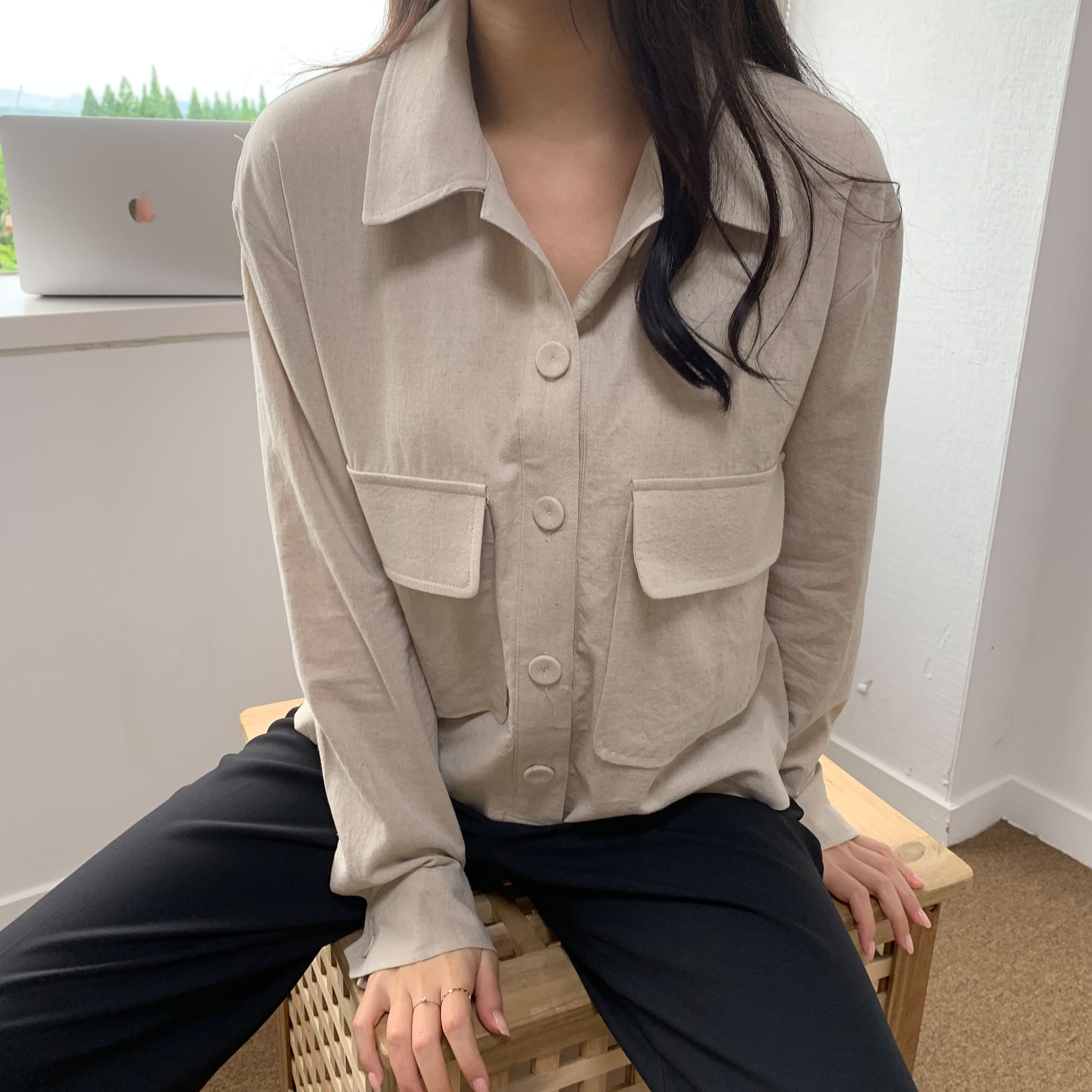 (Sale) (Linen) Milan Linen Jacket High-Quality Linen Outerwear - 이미지 8