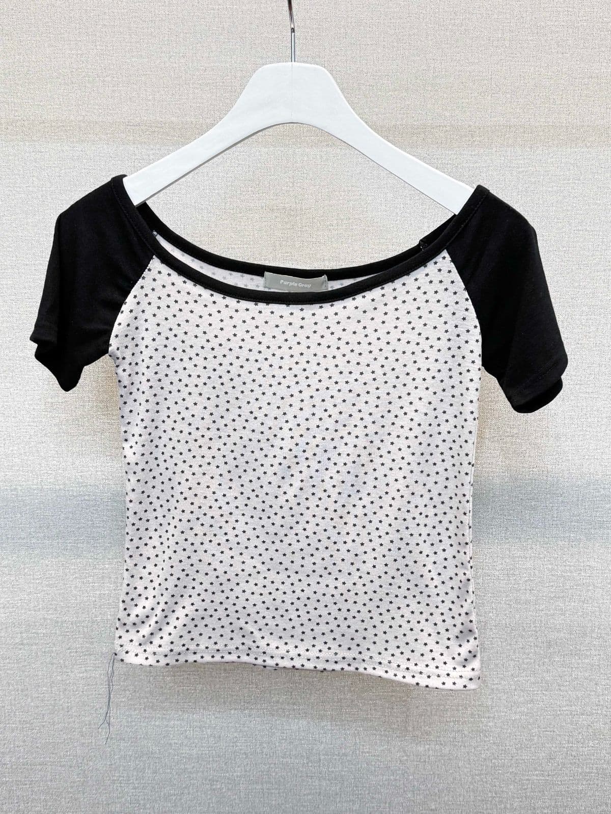Star-block boat neck short sleeve - 이미지 10