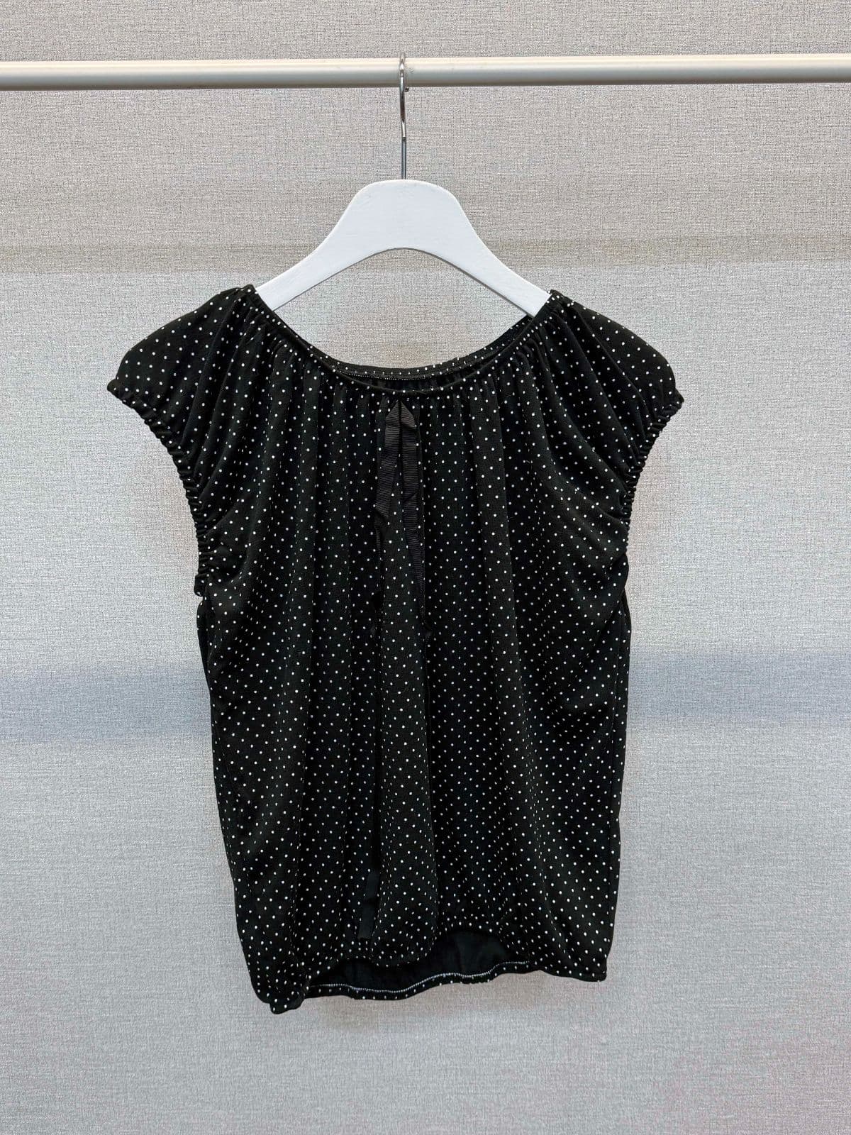 Dot Shirring Sleeveless - 이미지 7