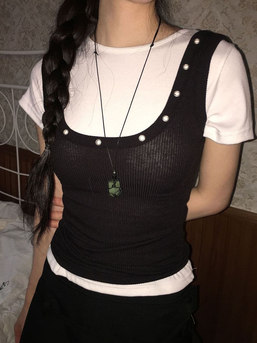 Eyelet sleeveless - 이미지 6
