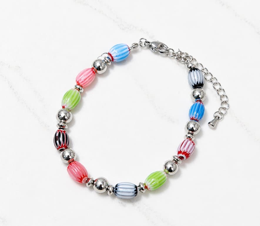 HB20 Venetian Glass Surgical Steel Bracelet - 이미지 3