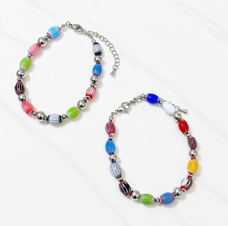 HB20 Venetian Glass Surgical Steel Bracelet - 이미지 10