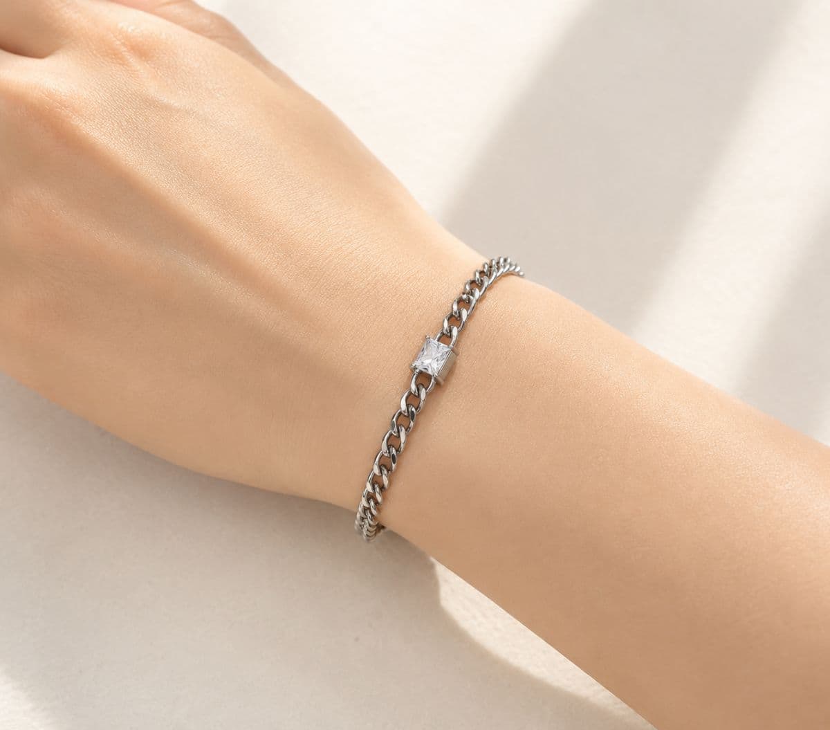 HB21 Square Cubic Surgical Steel Bracelet - 이미지 12