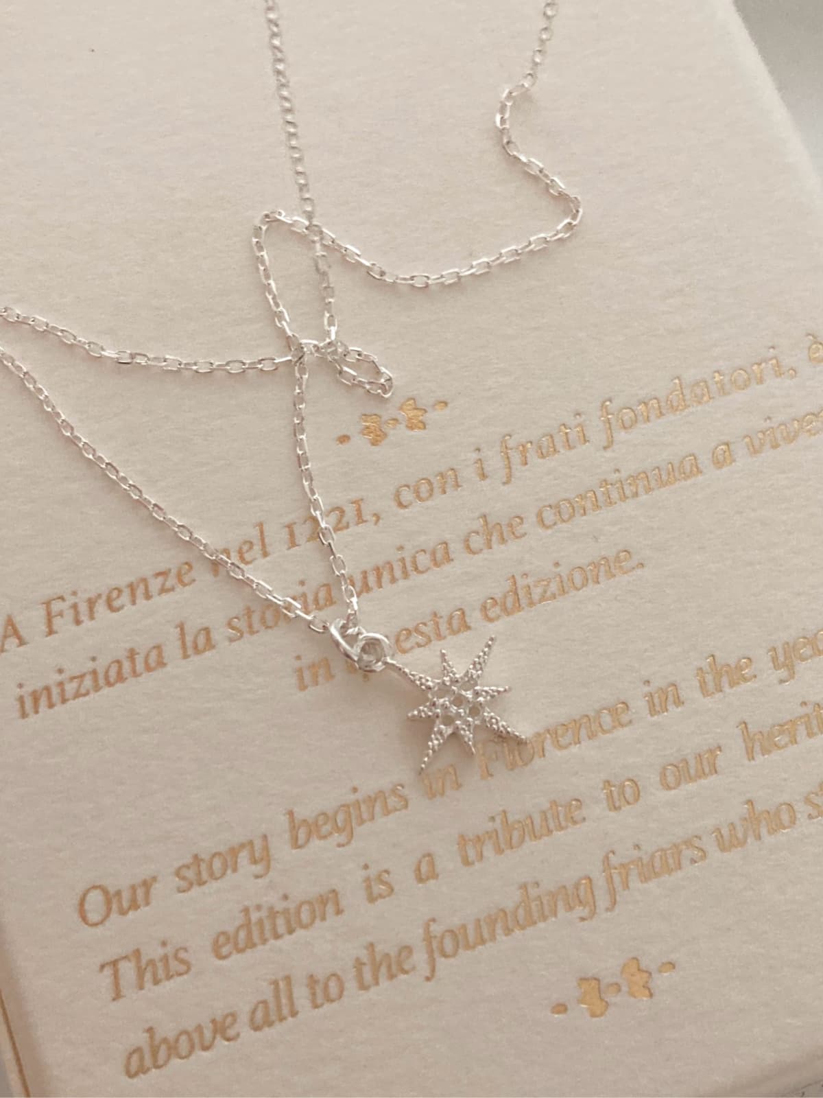 925 Silver Star Flash Spark Pendant Necklace - 이미지 2
