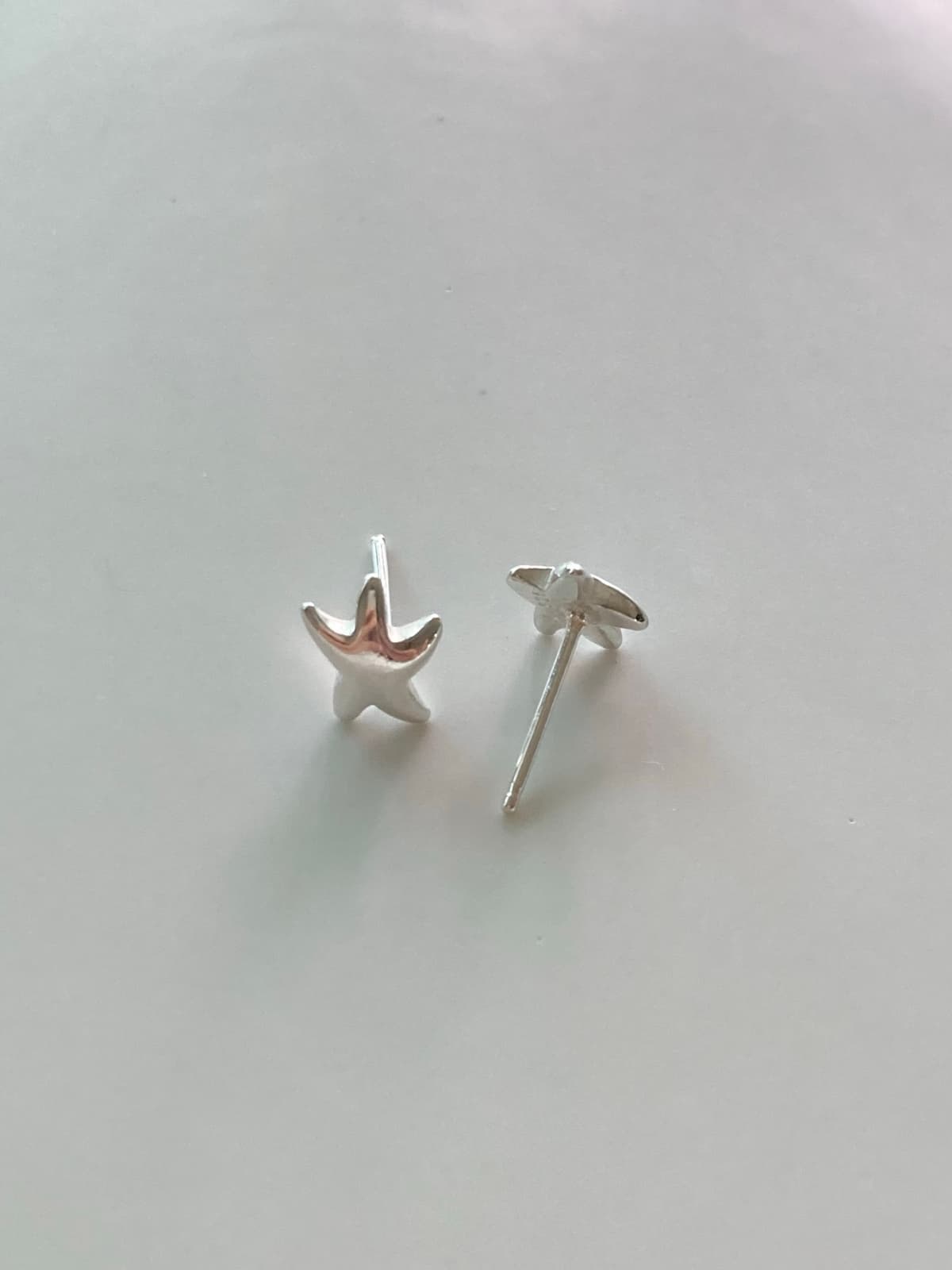 925 Silver Starfish Star Earrings - 이미지 4