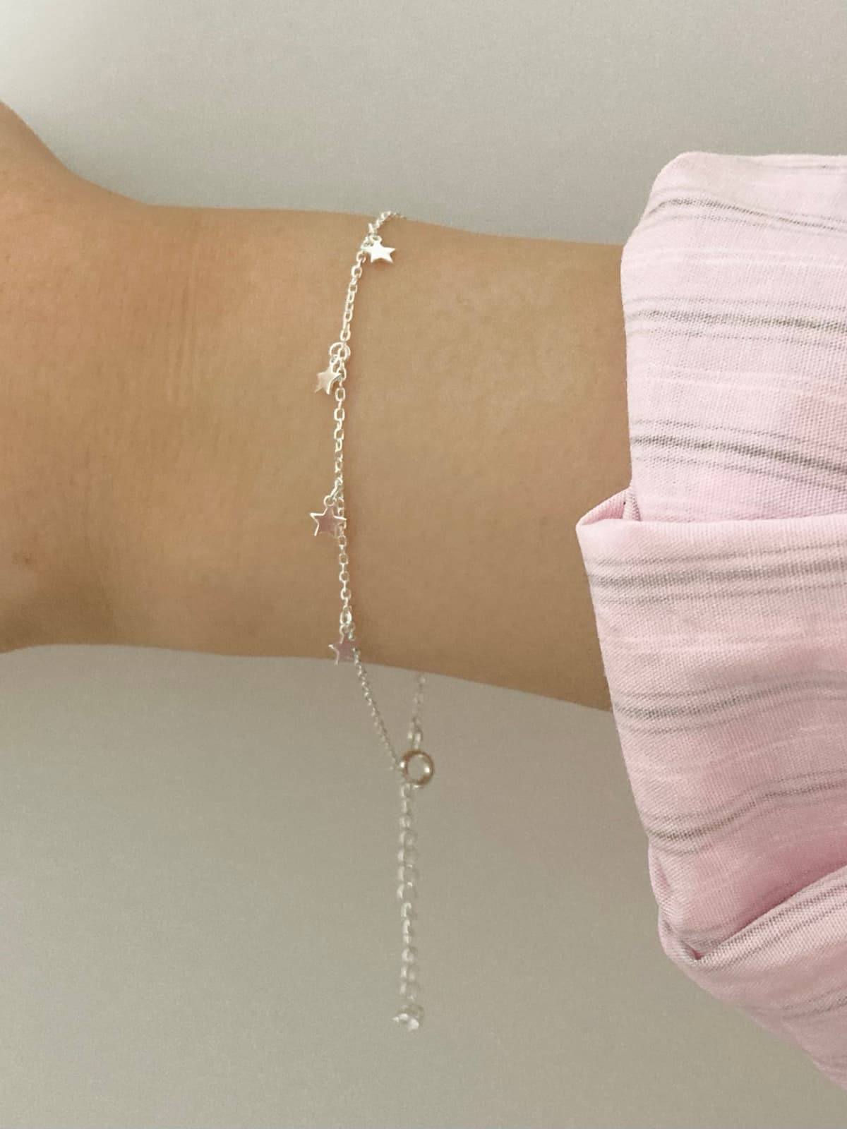 925 Silver Star Drop Dangle Bracelet - 이미지 5