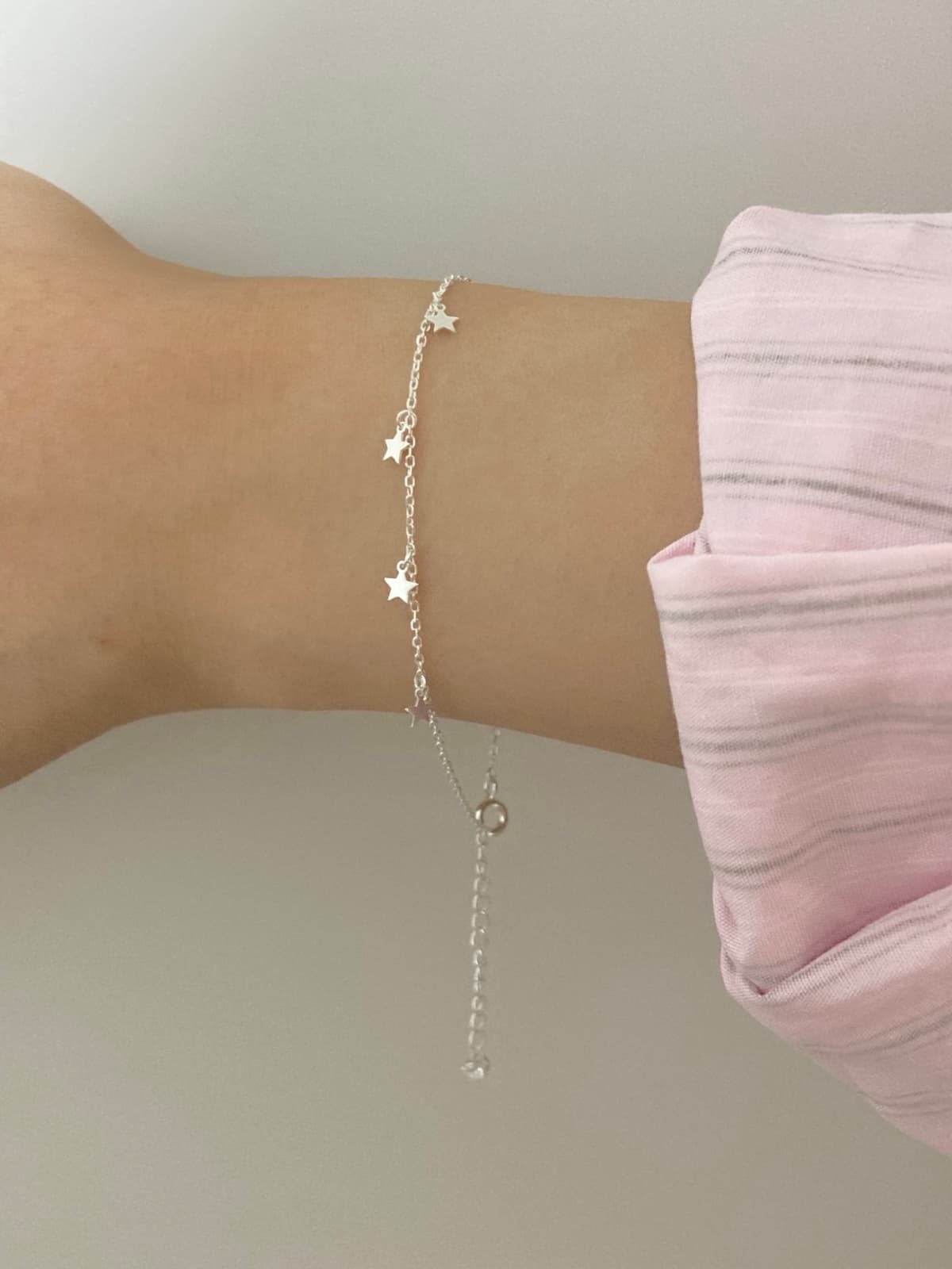925 Silver Star Drop Dangle Bracelet - 이미지 6