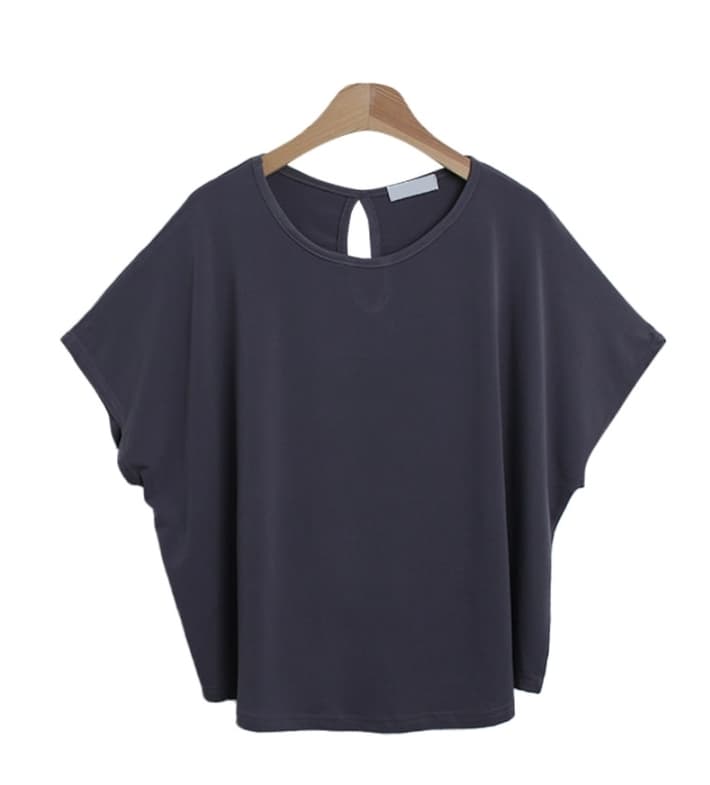 Back Slit Plumb T-shirt (New Short Sleeve T-shirt, Flowy Summer Cooling Material) - 이미지 11