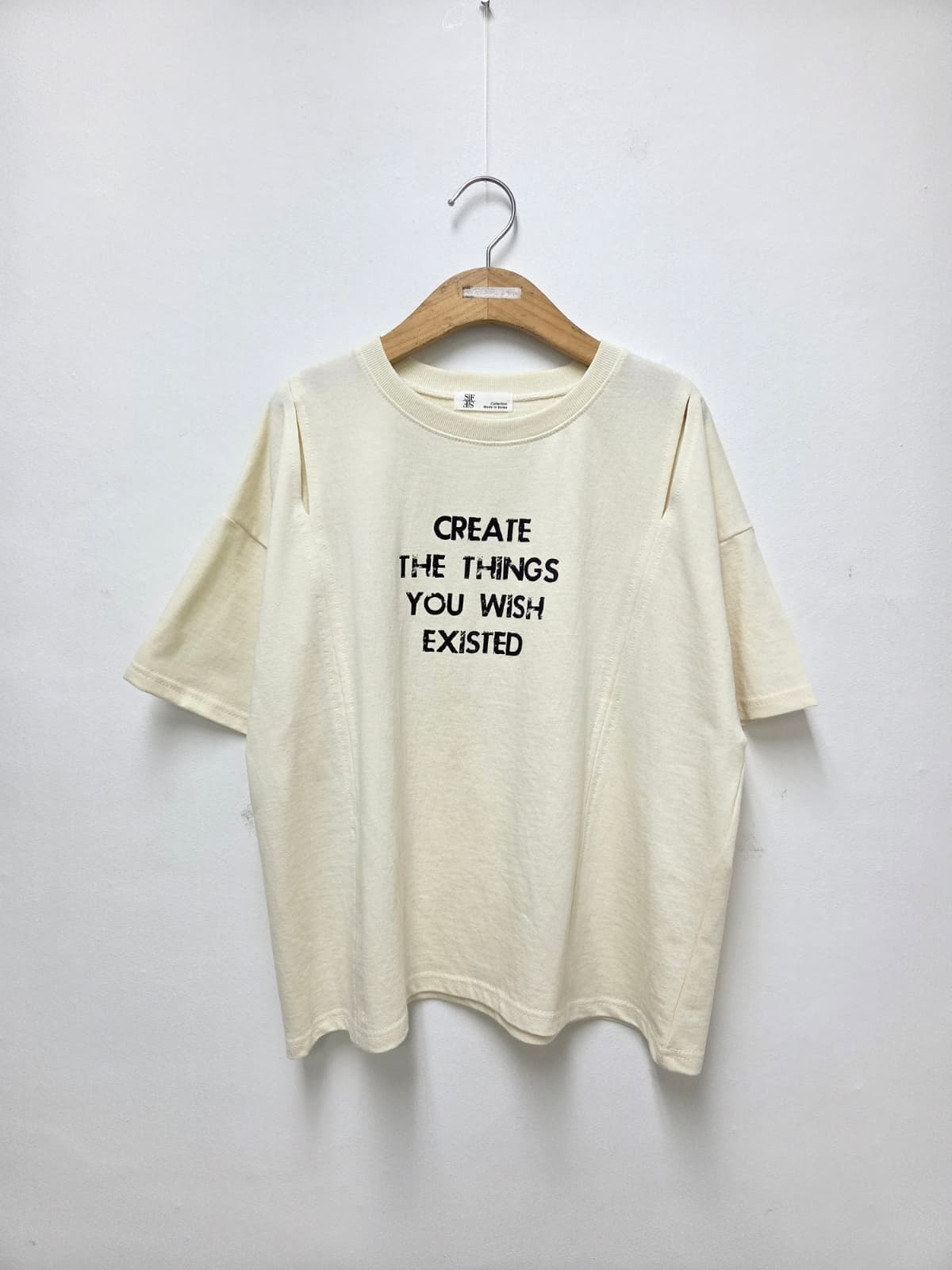 Slit T-shirt (New Short Sleeve T-shirt Summer Slit T-shirt Printed T-shirt Basic) - 이미지 7