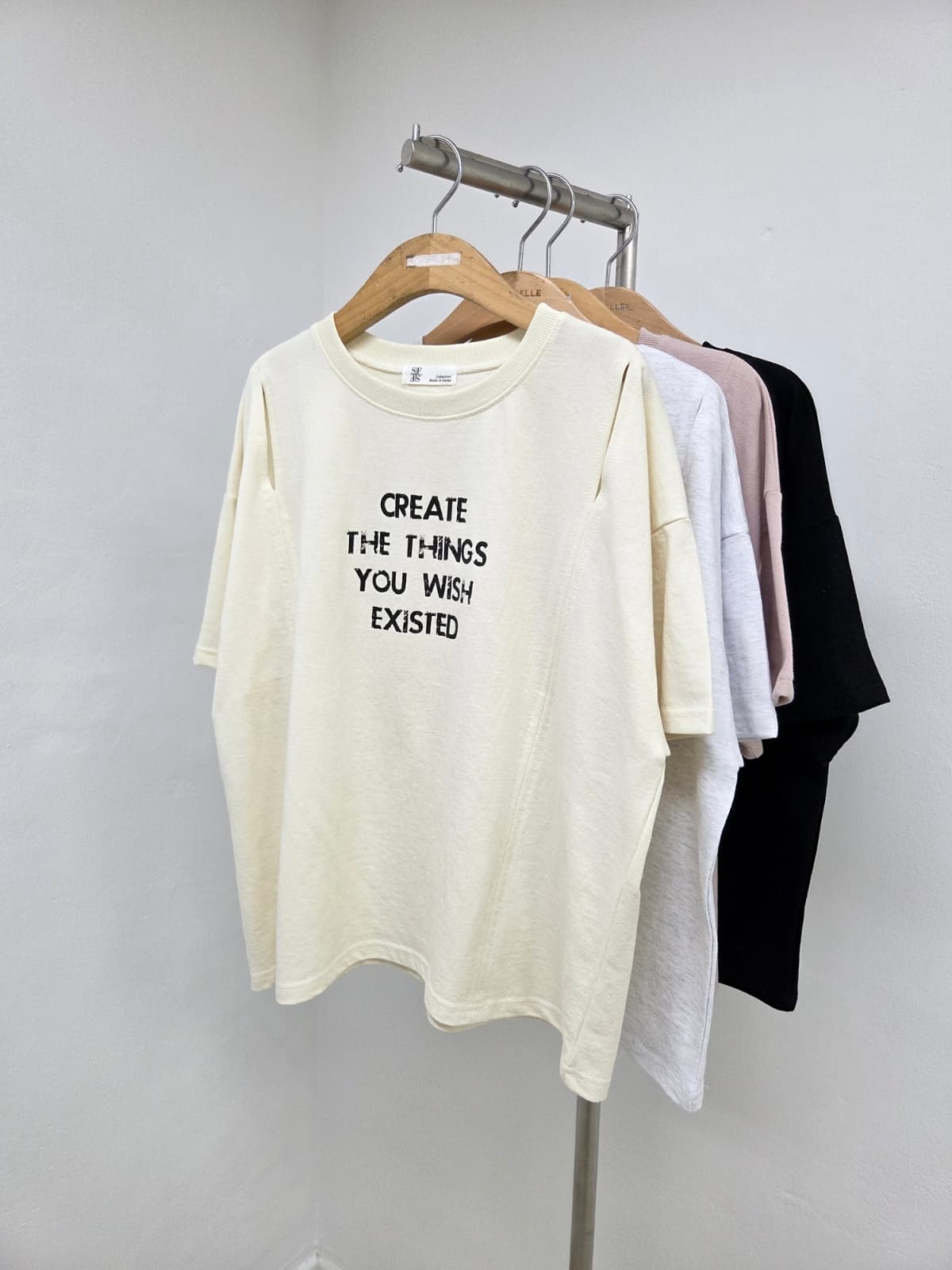 Slit T-shirt (New Short Sleeve T-shirt Summer Slit T-shirt Printed T-shirt Basic) - 이미지 17