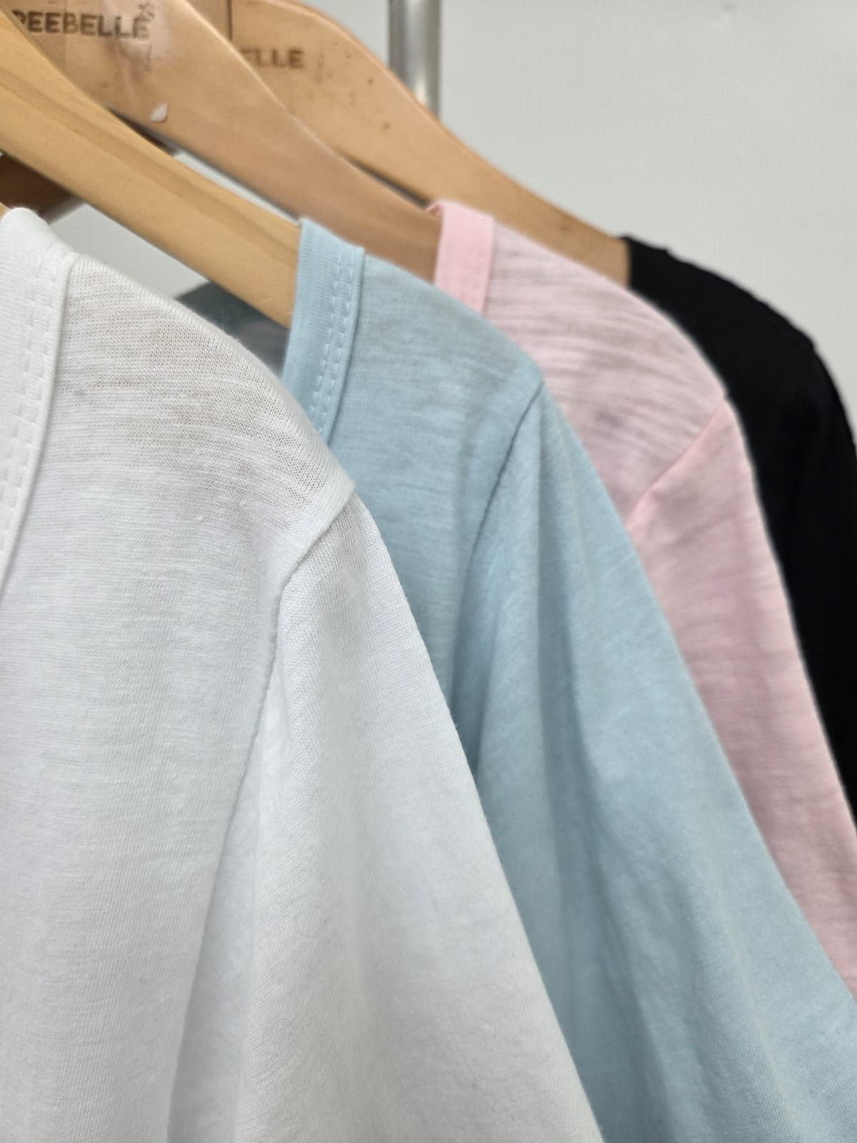 U-neck Big Sleeve T-shirt (New Summer Short Sleeve Drop Shoulder Basic T-shirt) - 이미지 15