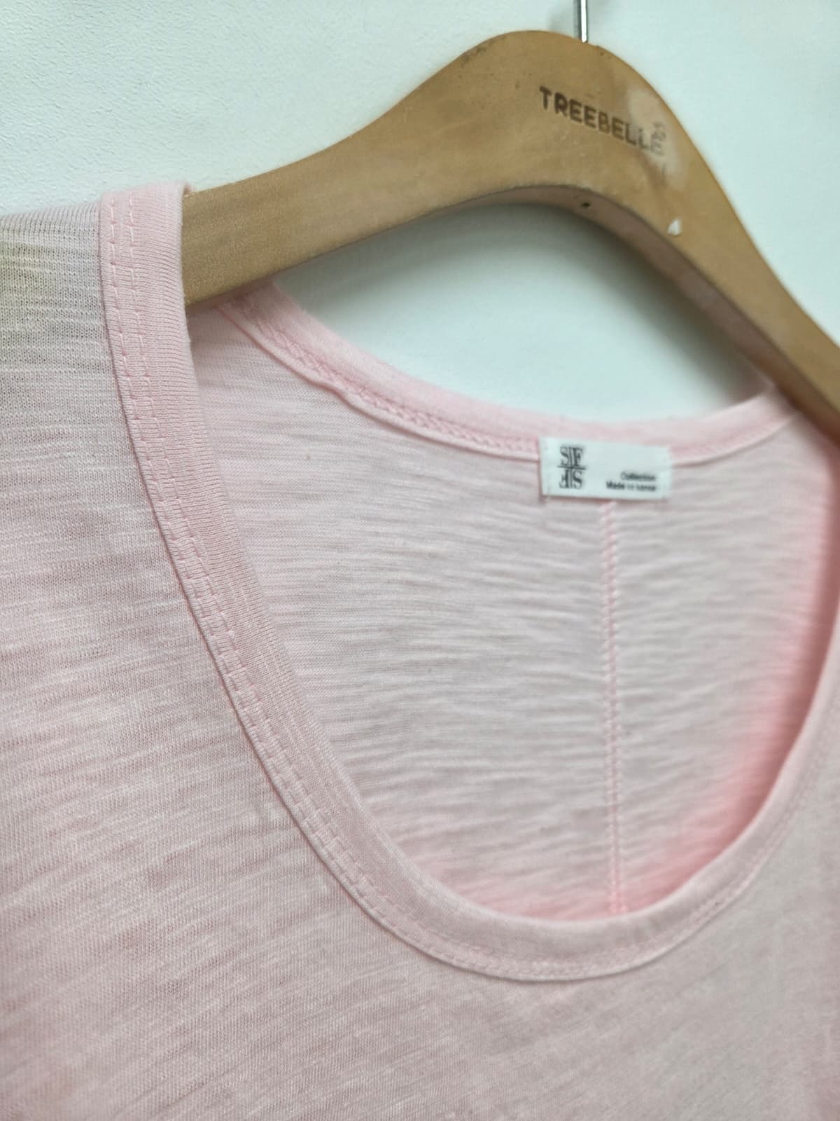 U-neck Big Sleeve T-shirt (New Summer Short Sleeve Drop Shoulder Basic T-shirt) - 이미지 11