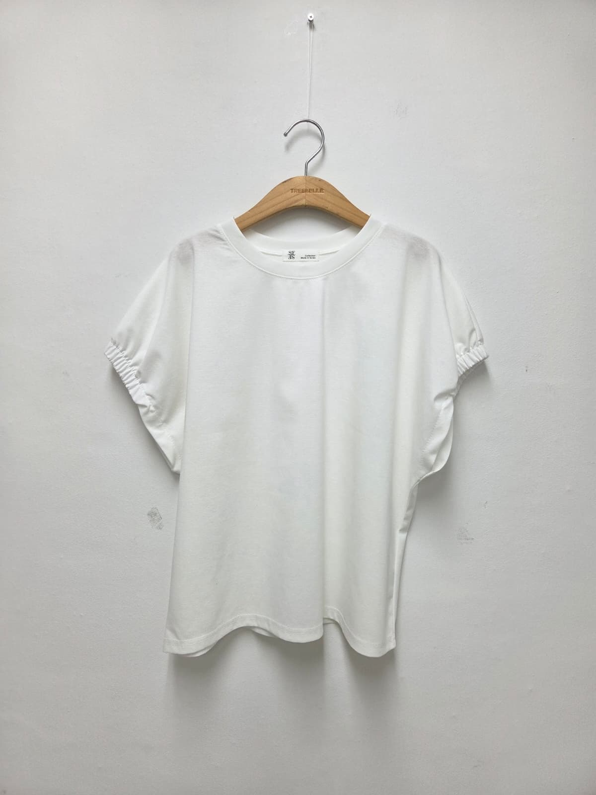 Elastic Sleeve T-shirt (New Summer Short Sleeve T-shirt, Elastic Sleeve, Round Neck) - 이미지 6