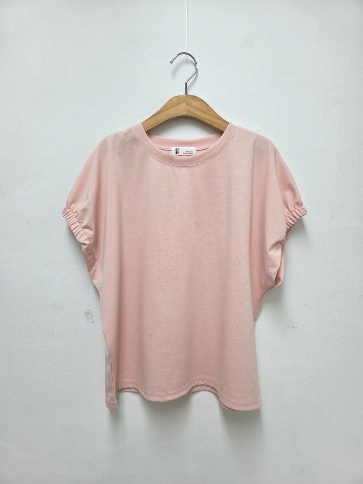 Elastic Sleeve T-shirt (New Summer Short Sleeve T-shirt, Elastic Sleeve, Round Neck) - 이미지 8
