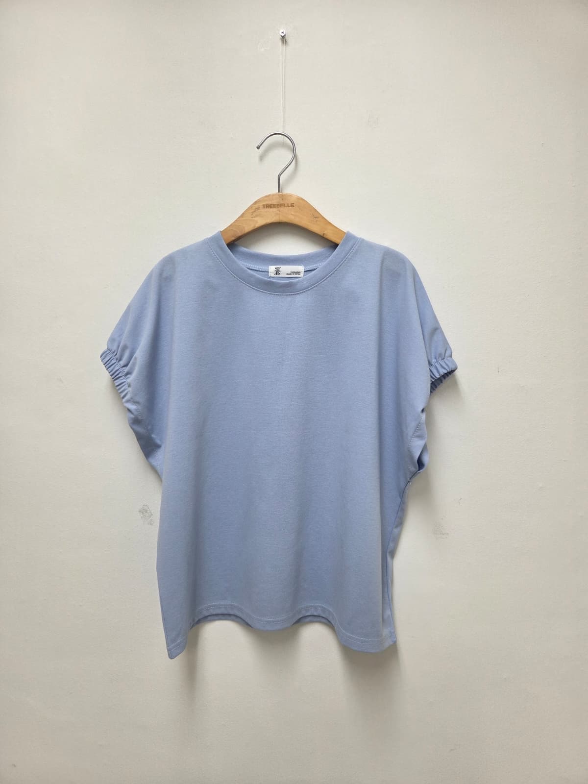 Elastic Sleeve T-shirt (New Summer Short Sleeve T-shirt, Elastic Sleeve, Round Neck) - 이미지 7