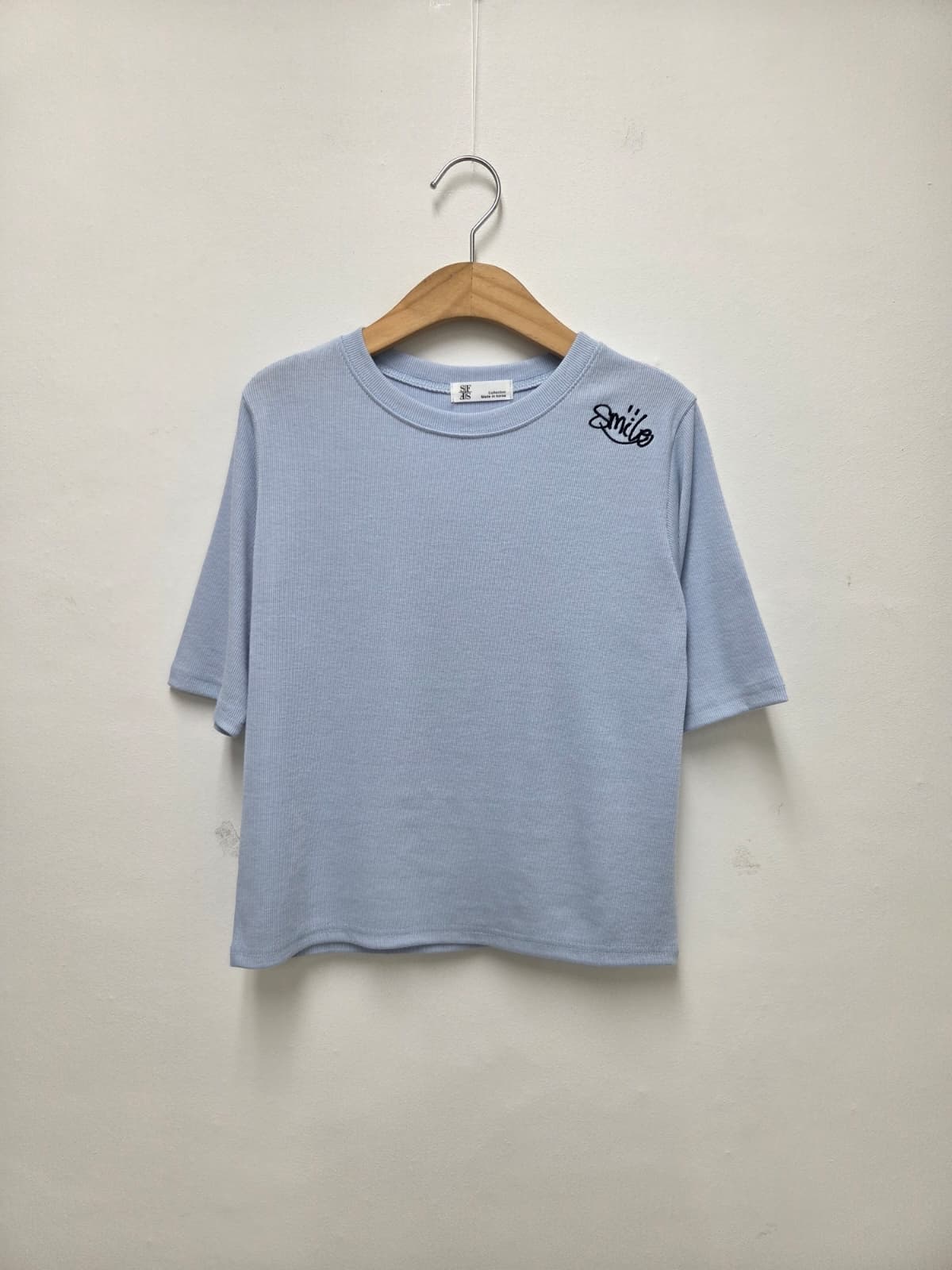 Piner Ribbed T-shirt (New Summer Short Sleeve T-shirt, Stretch Round Neck Inner Tee) - 이미지 6
