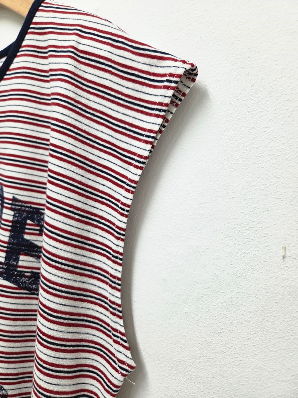 Dream Sleeveless T-shirt (Striped Boxy Sleeveless Printed Sleeveless) - 이미지 13