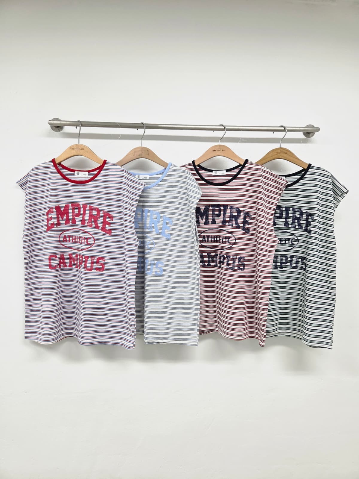 Dream Sleeveless T-shirt (Striped Boxy Sleeveless Printed Sleeveless) - 이미지 6